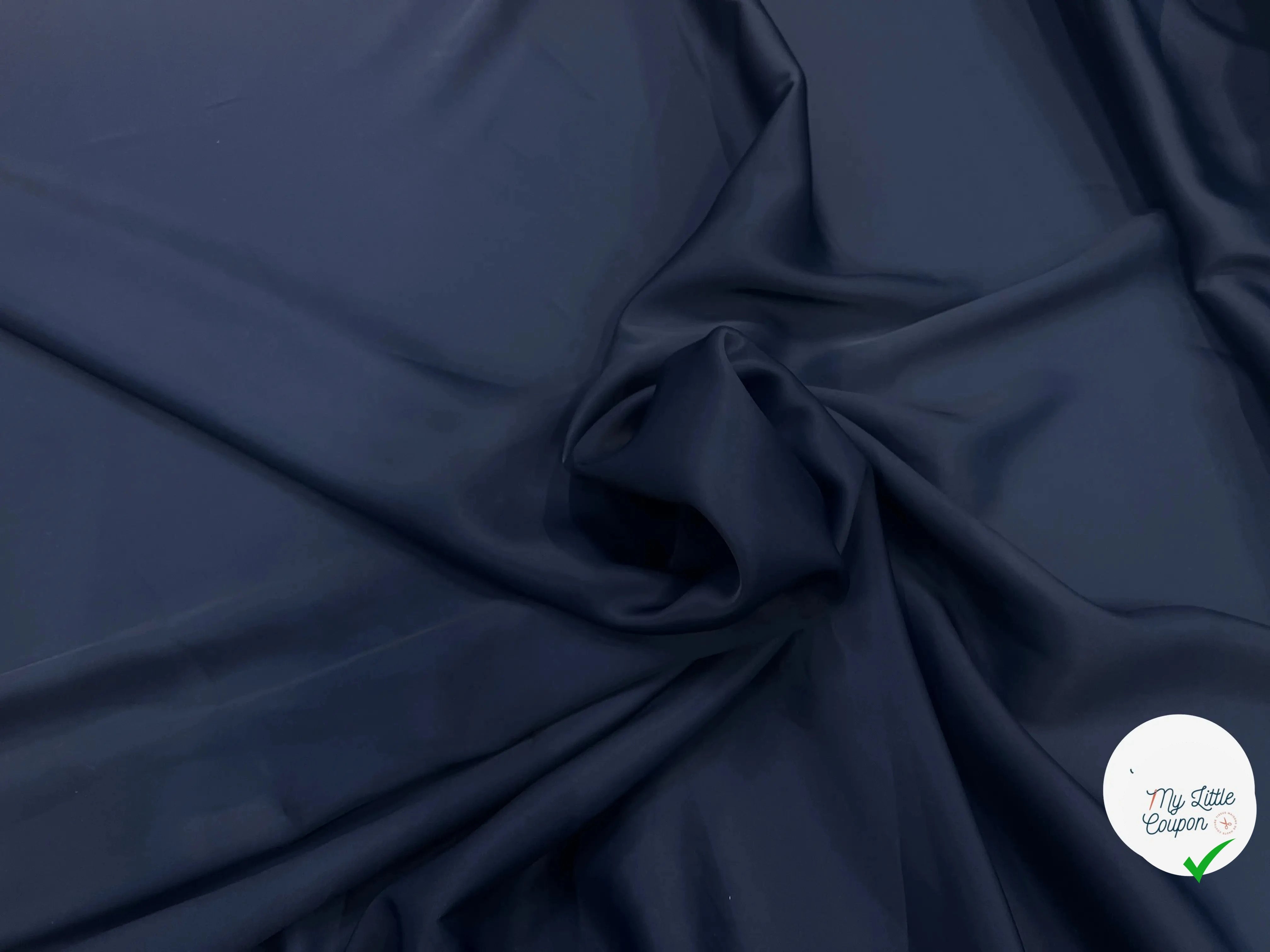 SATIN VISCOSE NAVY - My Little Coupon
