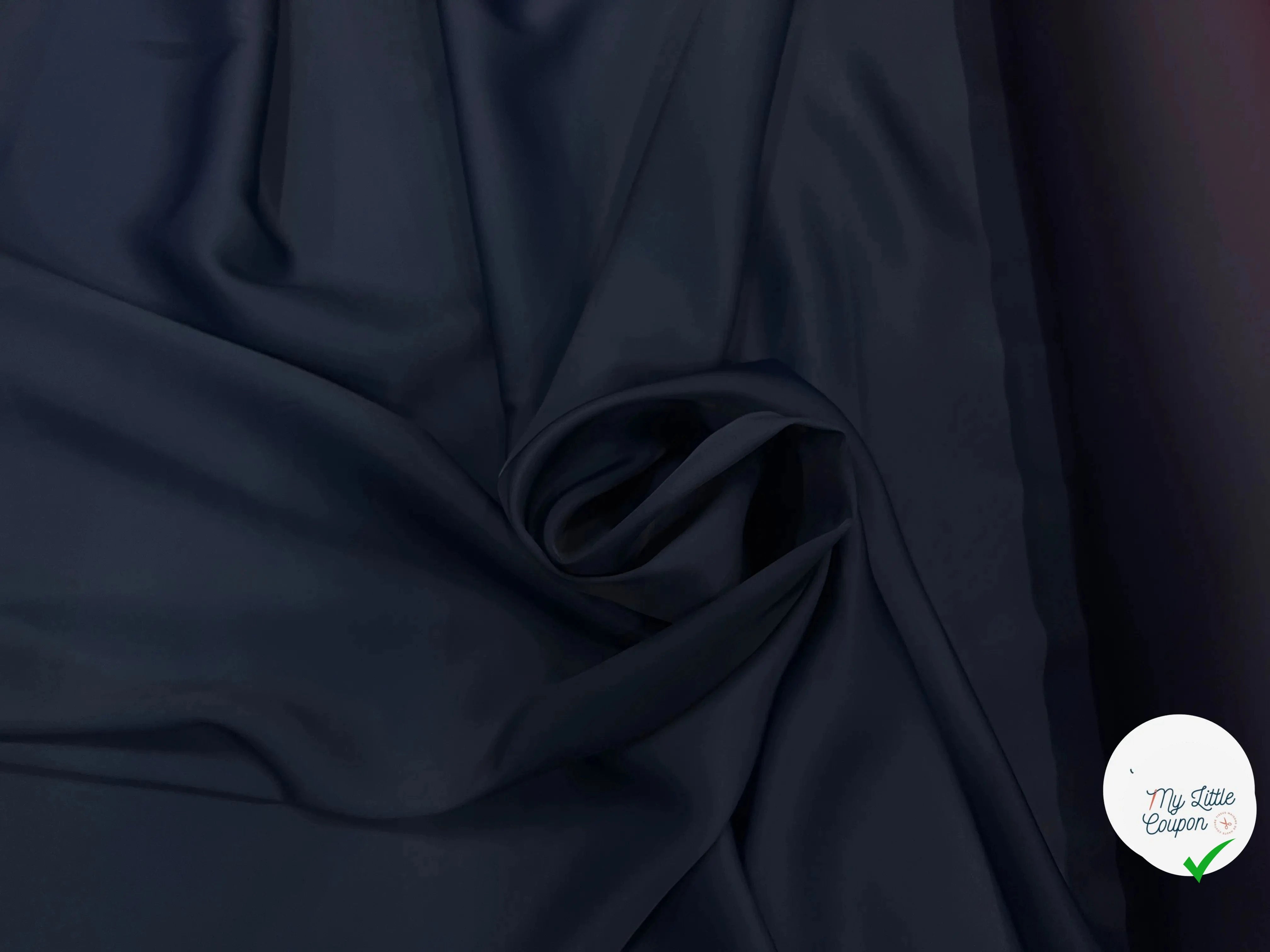 SATIN VISCOSE NAVY - My Little Coupon