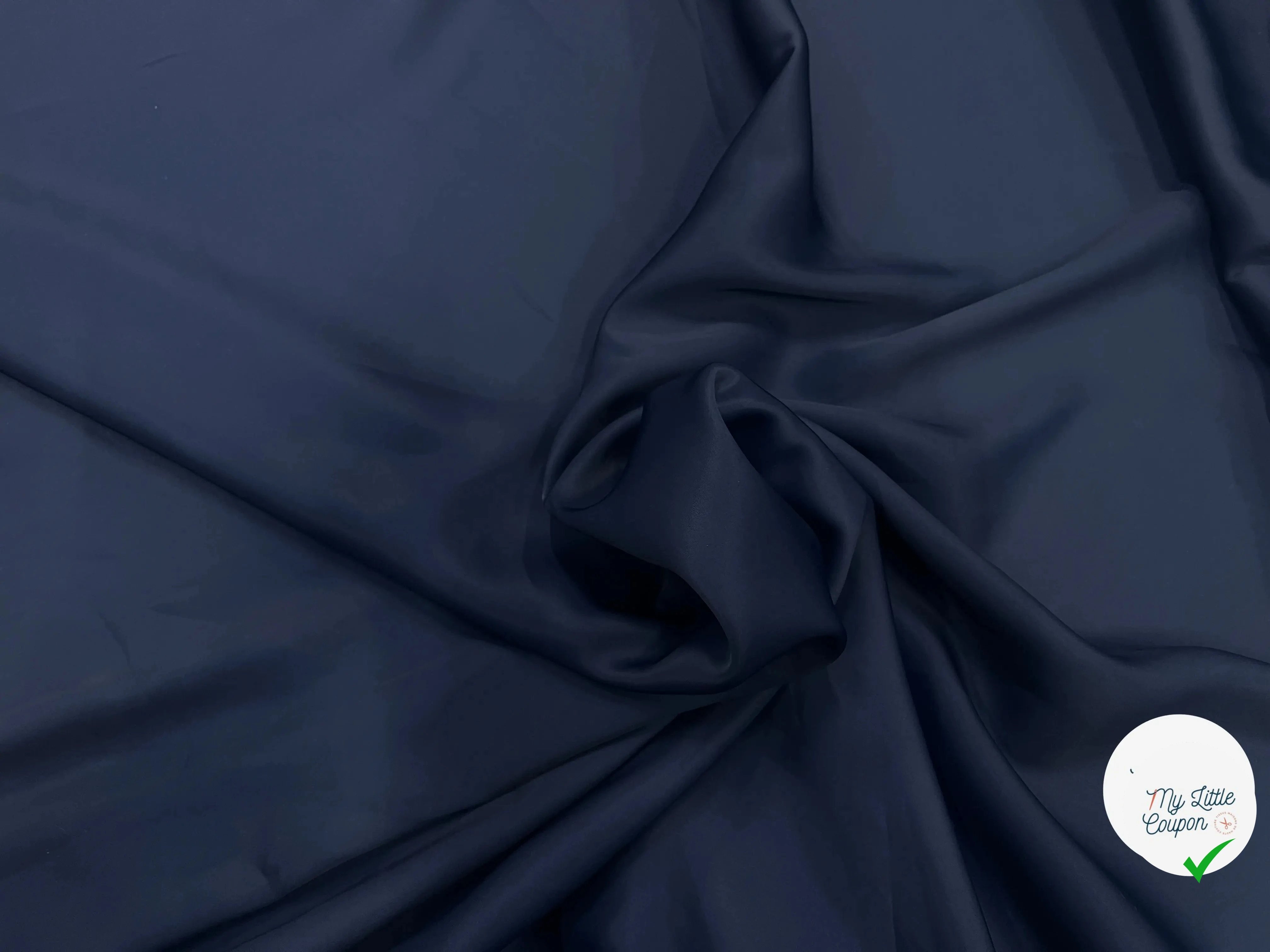 SATIN VISCOSE NAVY - My Little Coupon