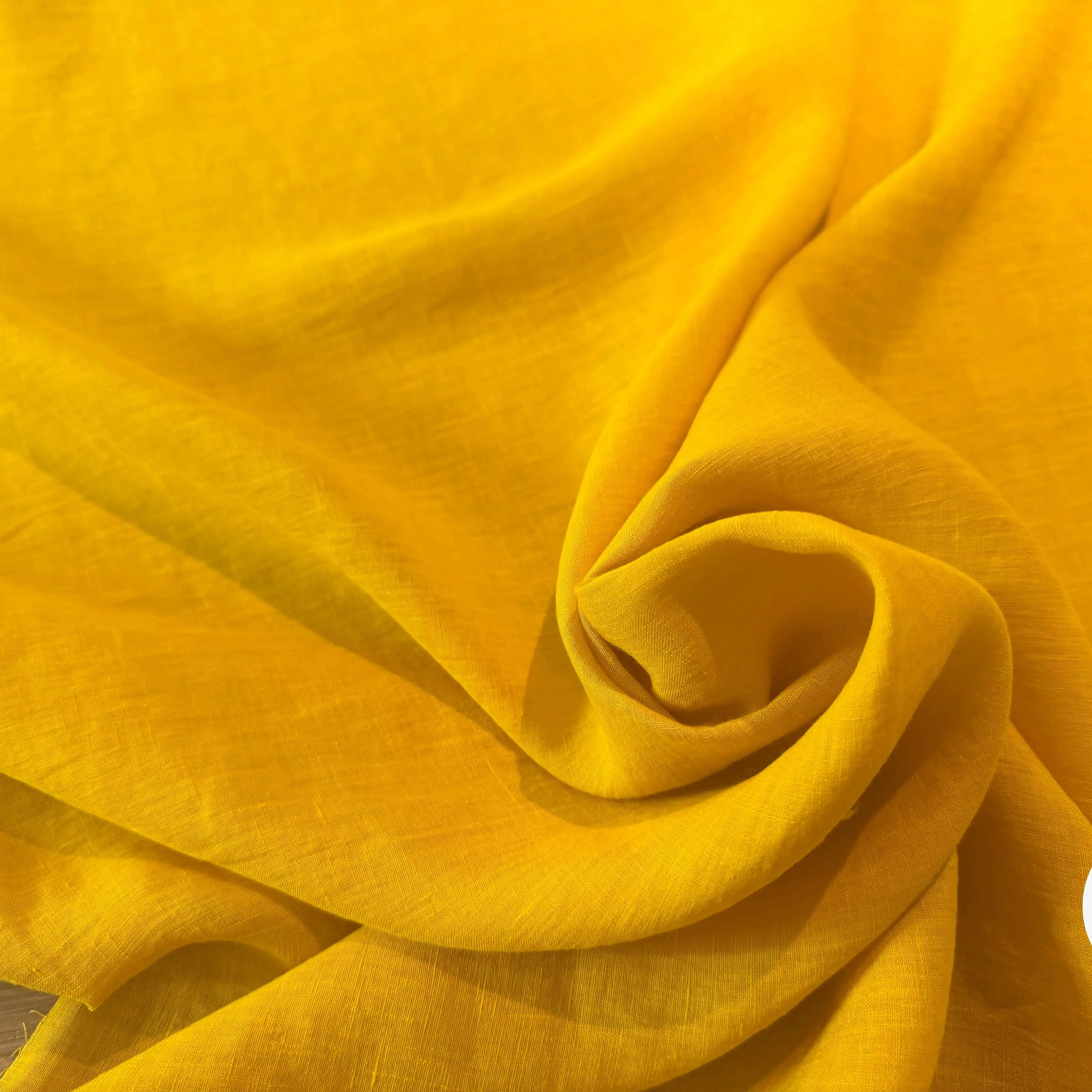 SOFT LINEN VOILE, Mustard - My Little Coupon