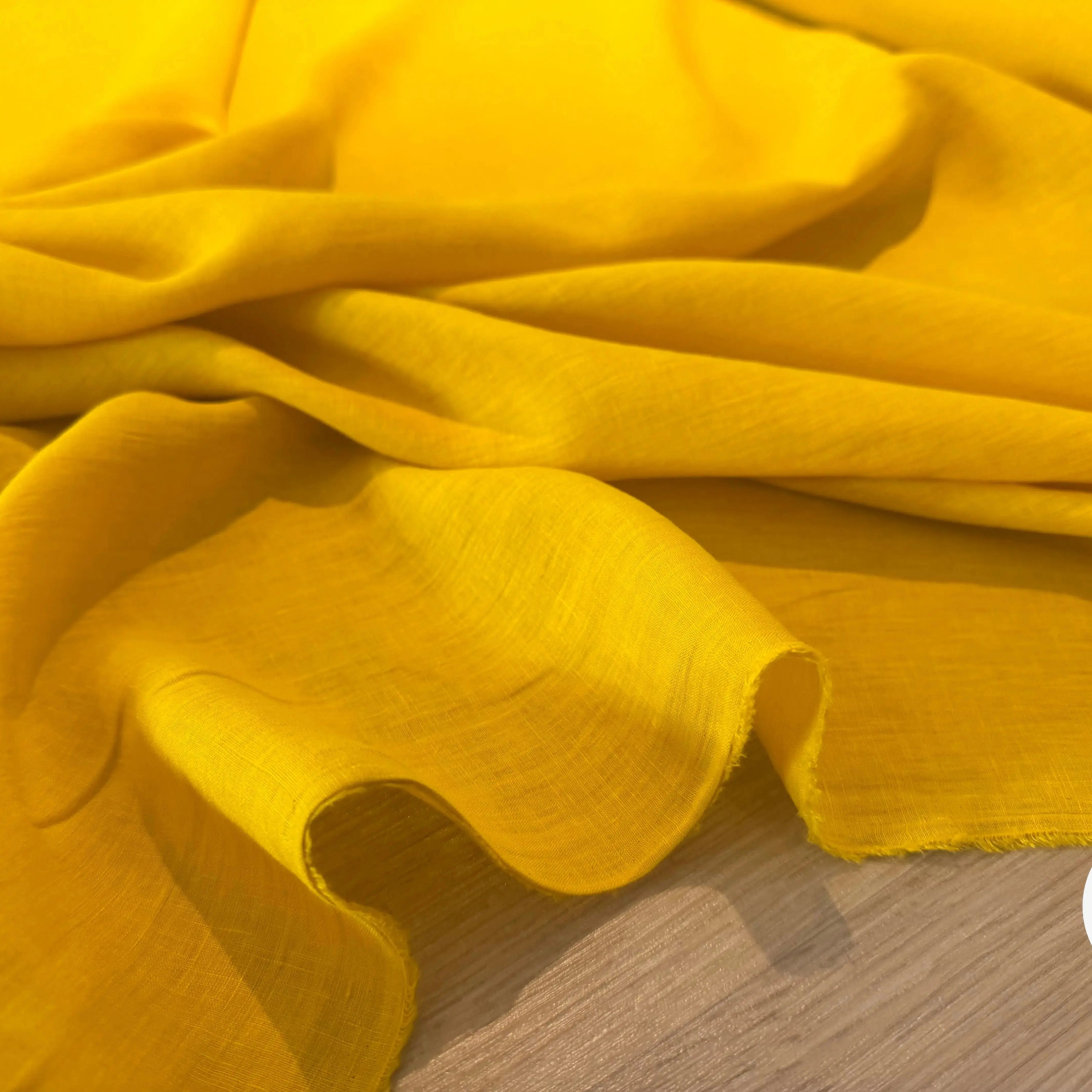 SOFT LINEN VOILE, Mustard - My Little Coupon