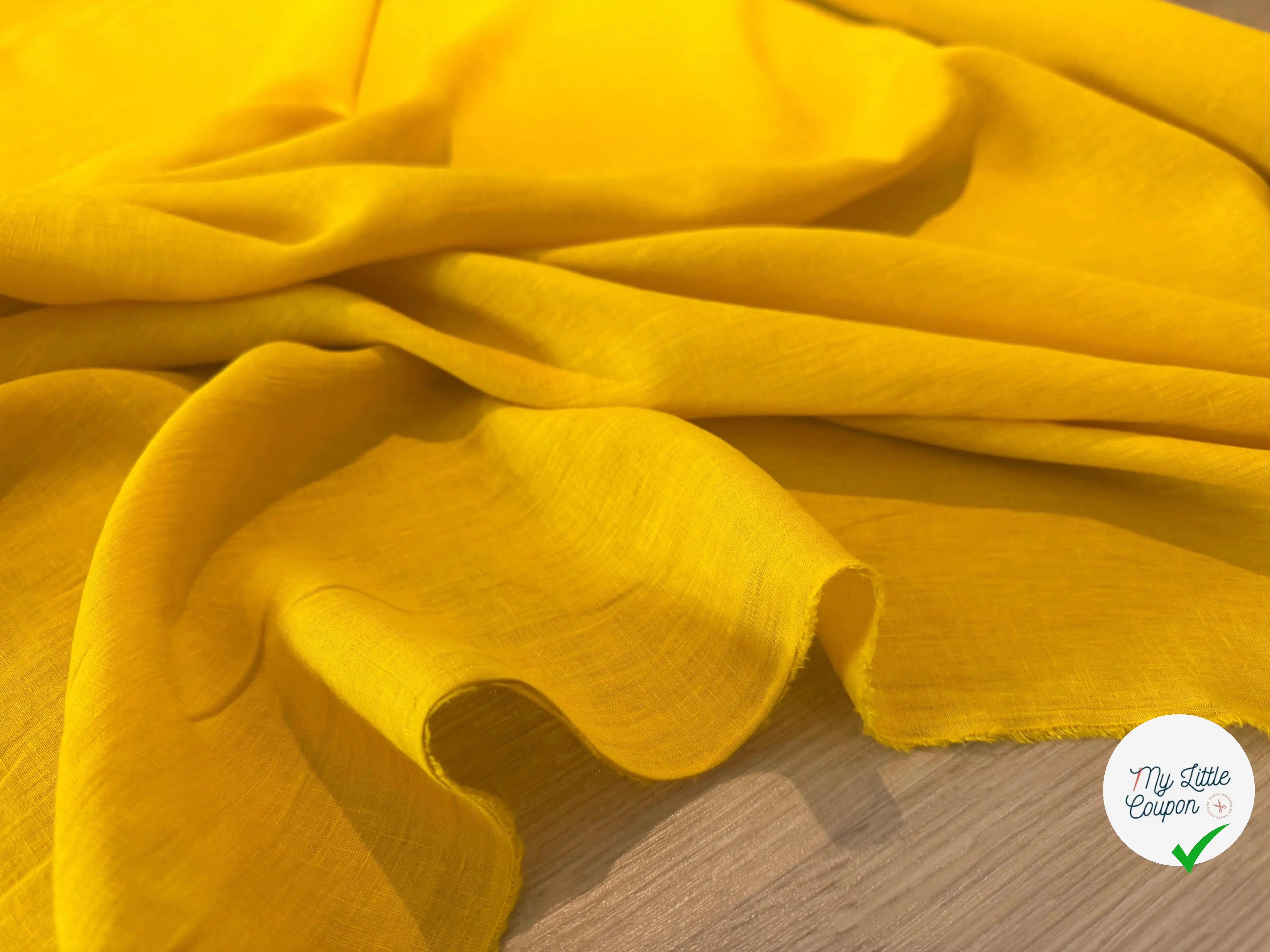 SOFT LINEN VOILE, Mustard - My Little Coupon