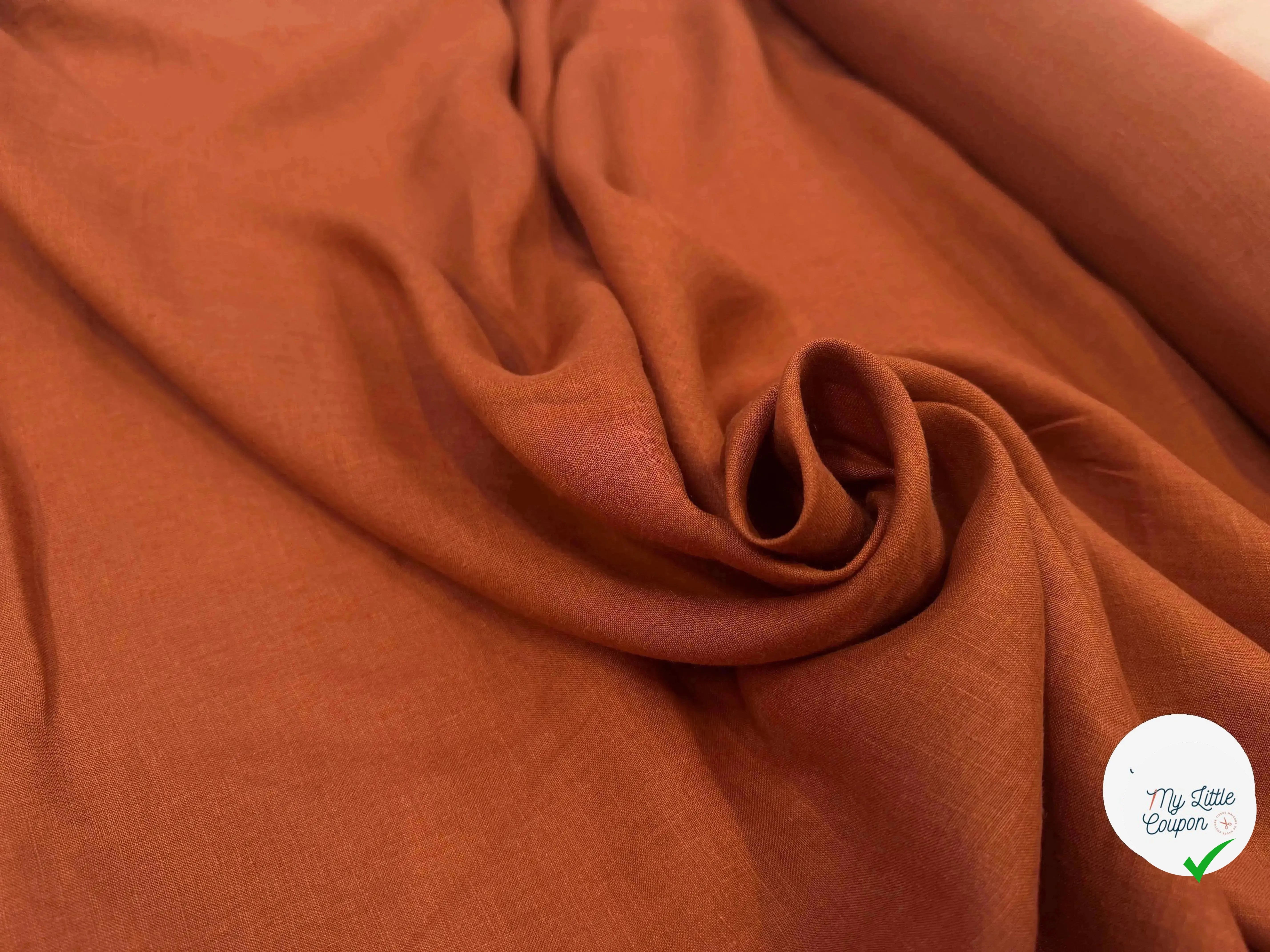 SOFT LINEN VOILE, Red Ochre - My Little Coupon