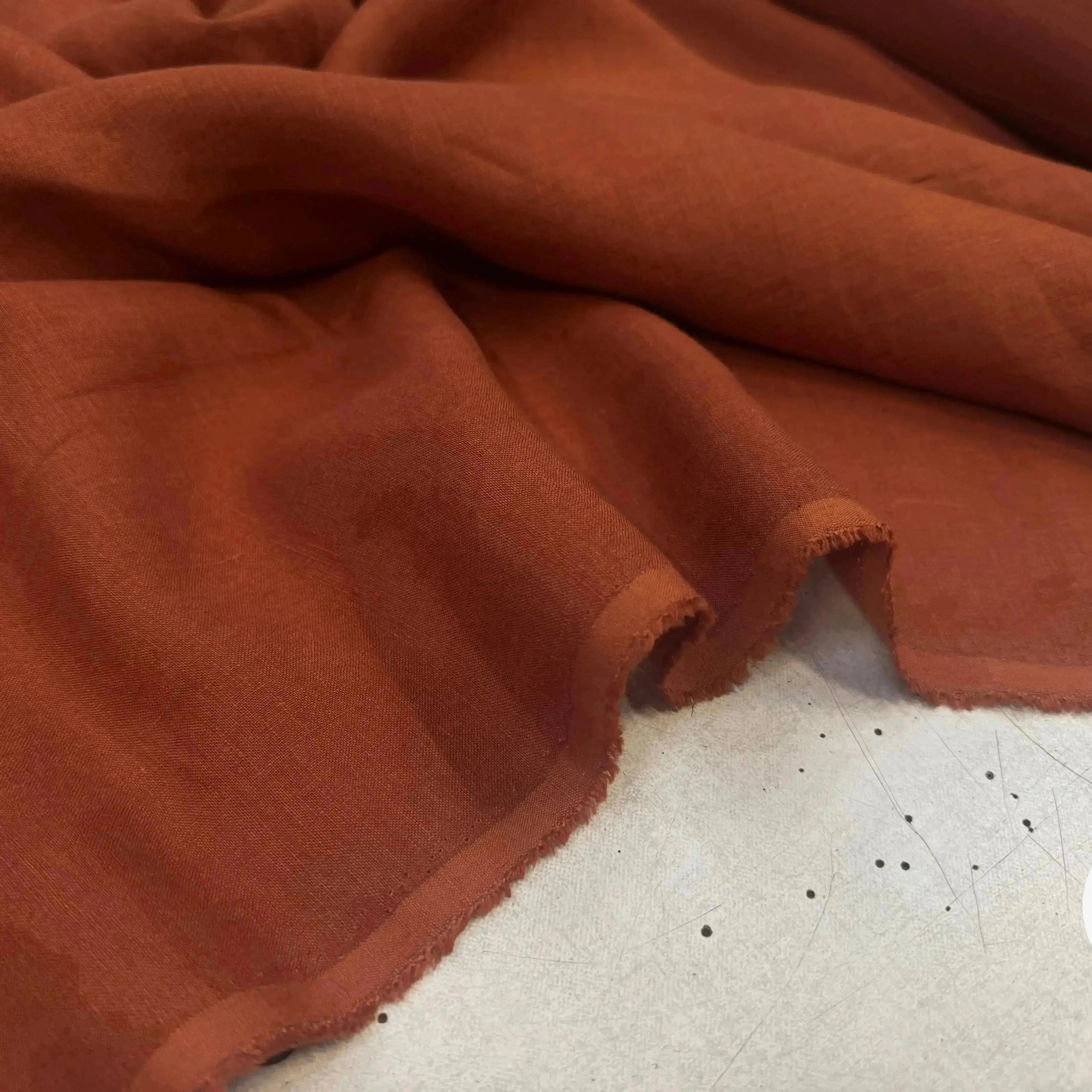 SOFT LINEN VOILE, Red Ochre - My Little Coupon