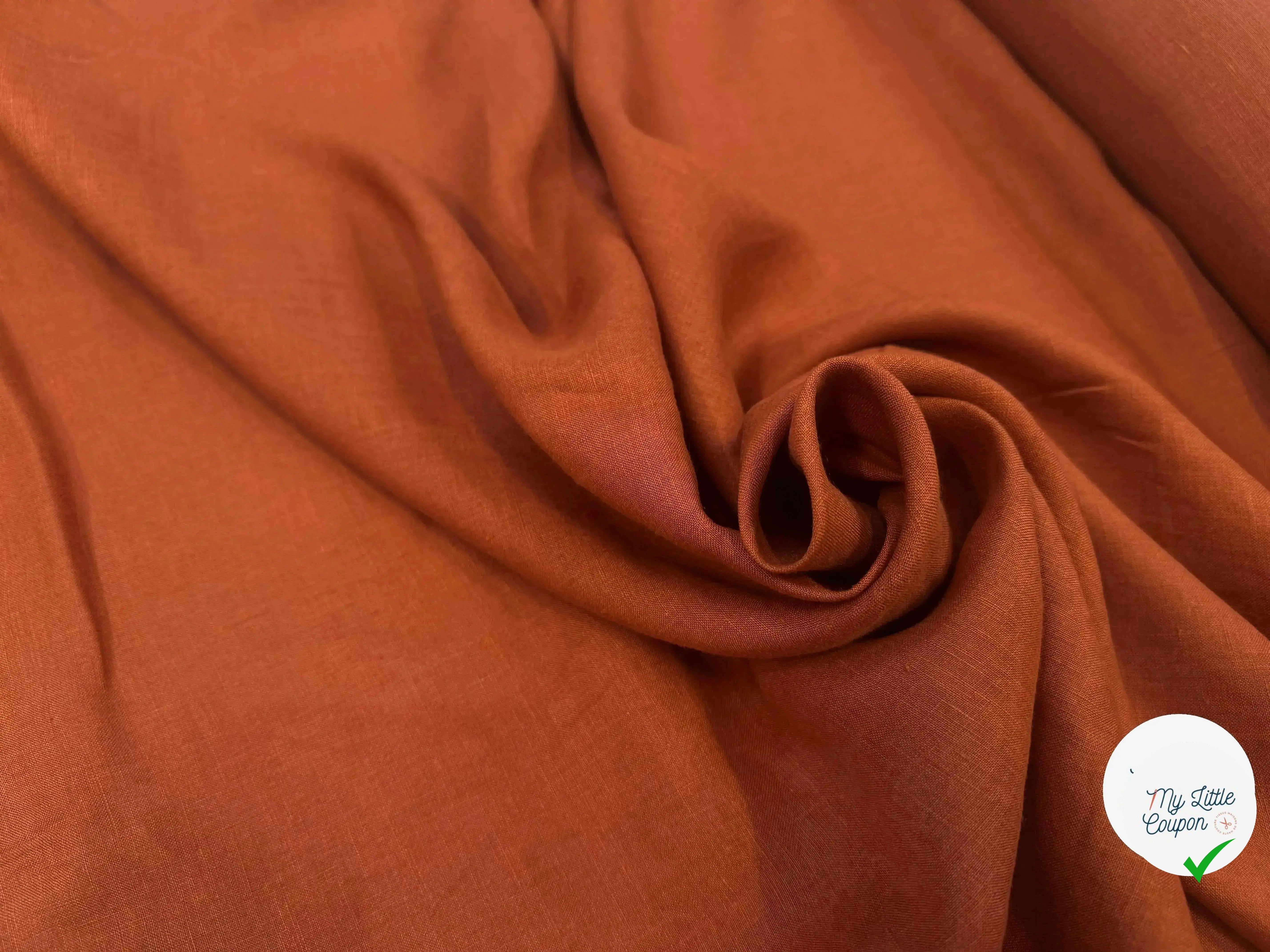 SOFT LINEN VOILE, Red Ochre - My Little Coupon