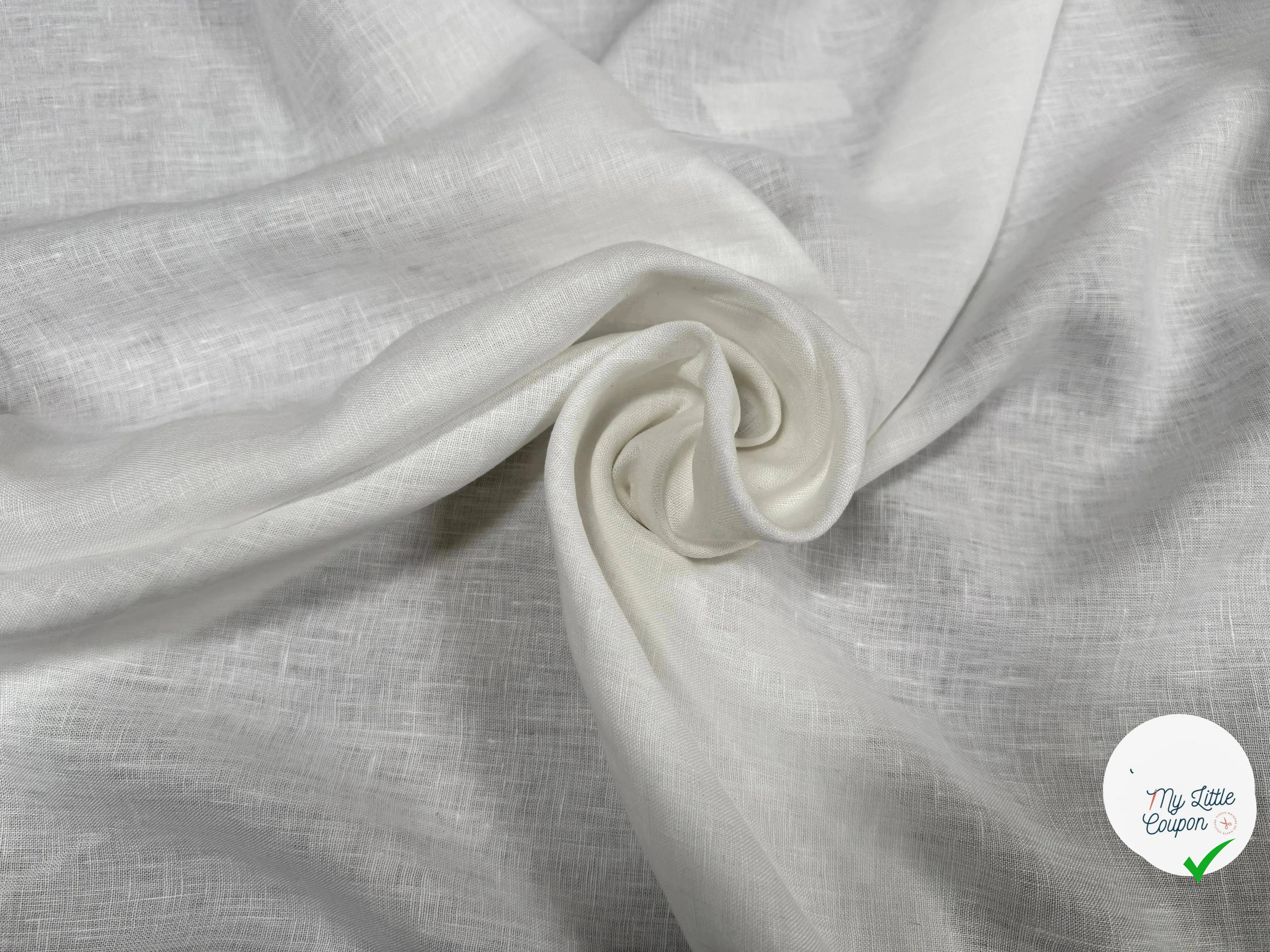 SOFT LINEN VOILE, White - My Little Coupon