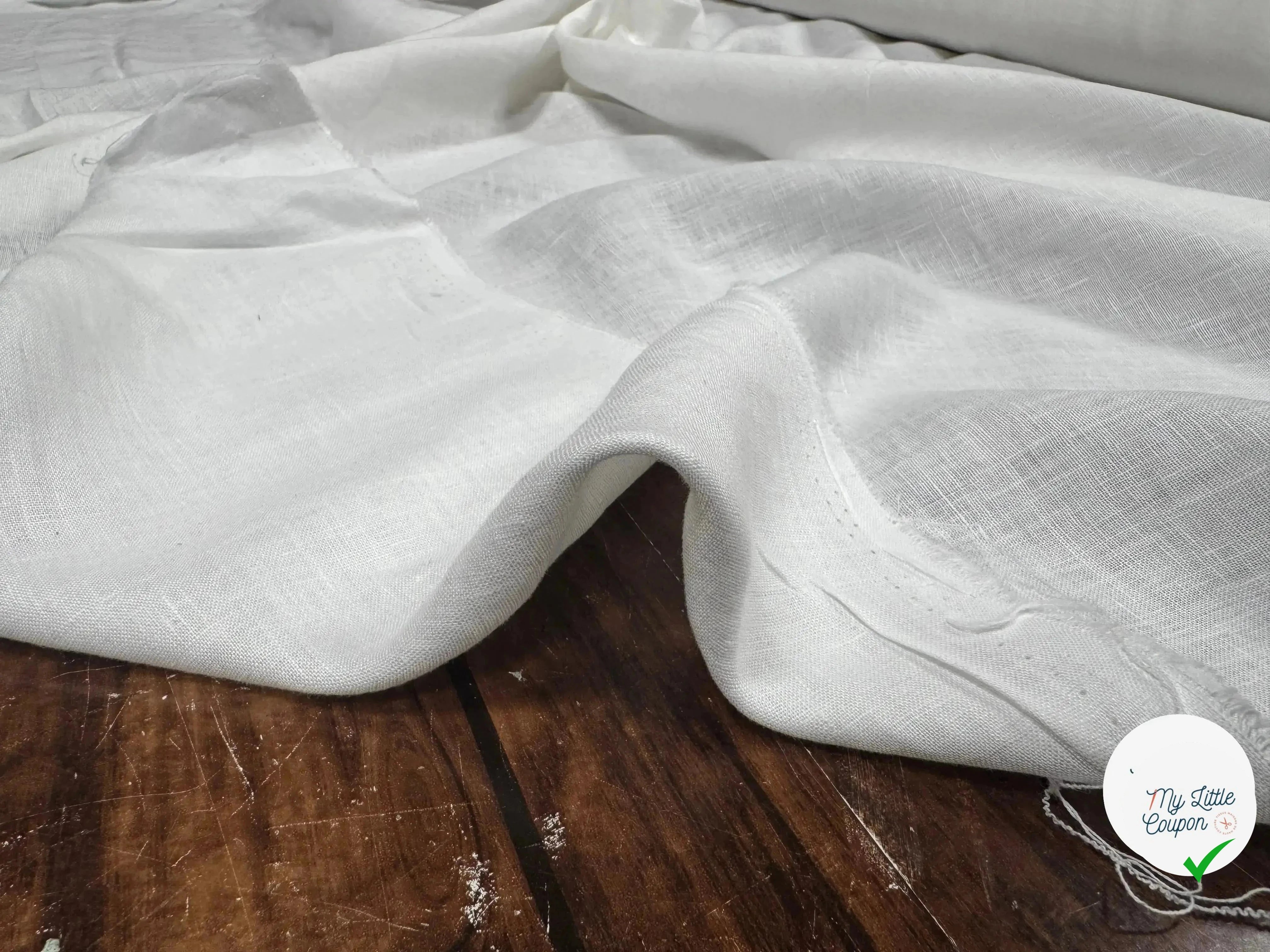 SOFT LINEN VOILE, White - My Little Coupon