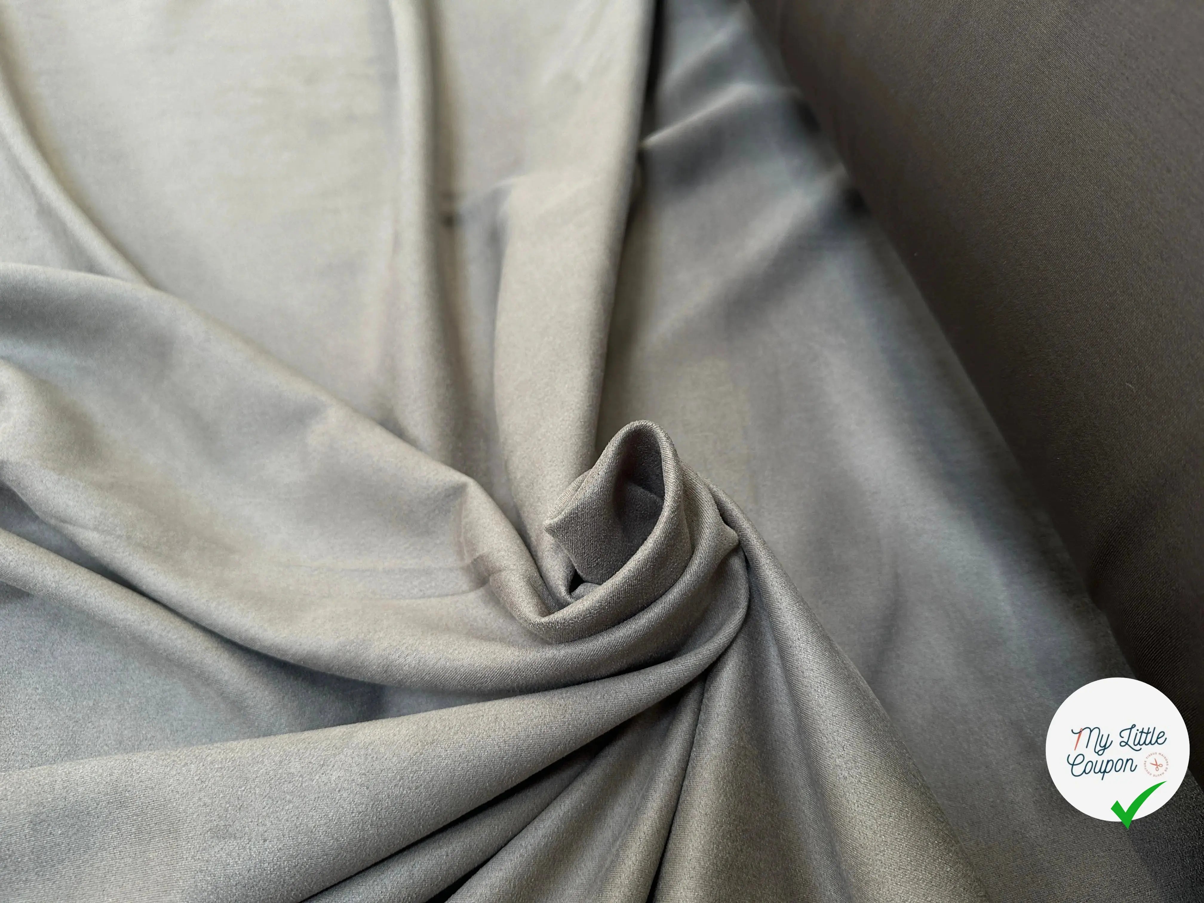 SUEDINE EFFET DAIM DENSE KHAKI GRIS 11%EAÂ - My Little Coupon