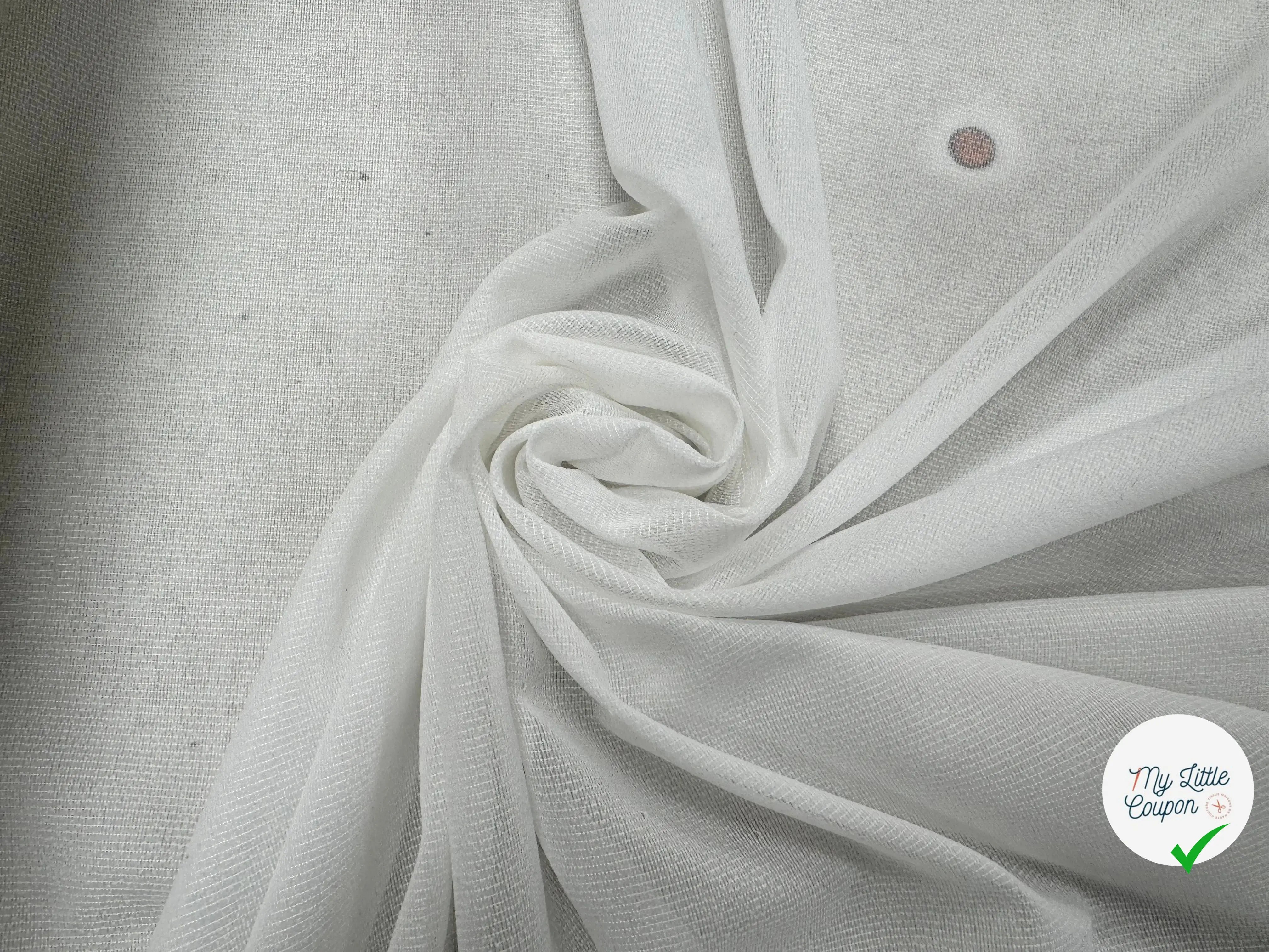 THERMOCOLLANT MAILLE TISSÉ A L'HORIZONTAL MILKY WHITE - My Little Coupon