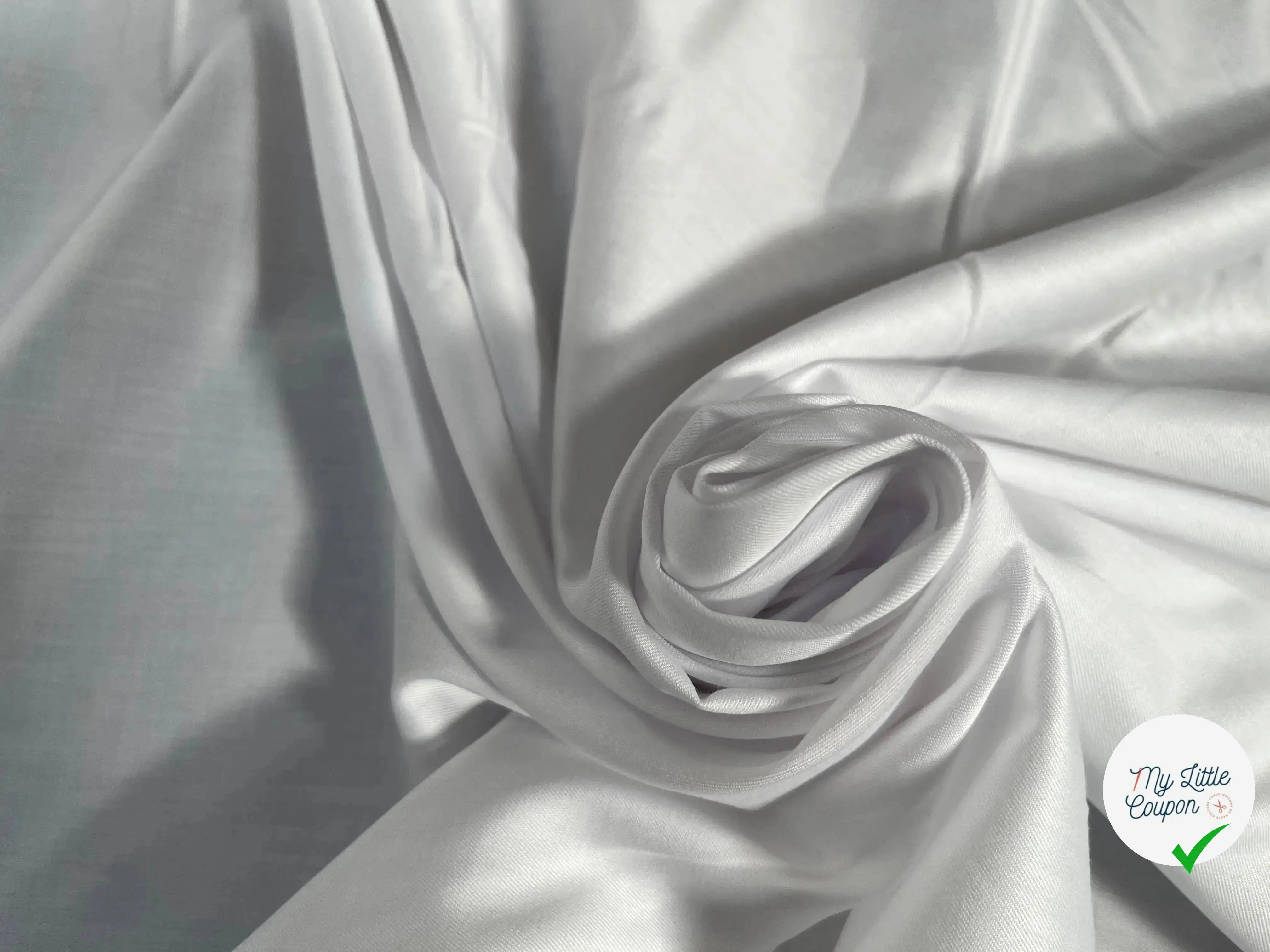 TISSU CHEMISE COTON BLANC UNI - My Little Coupon