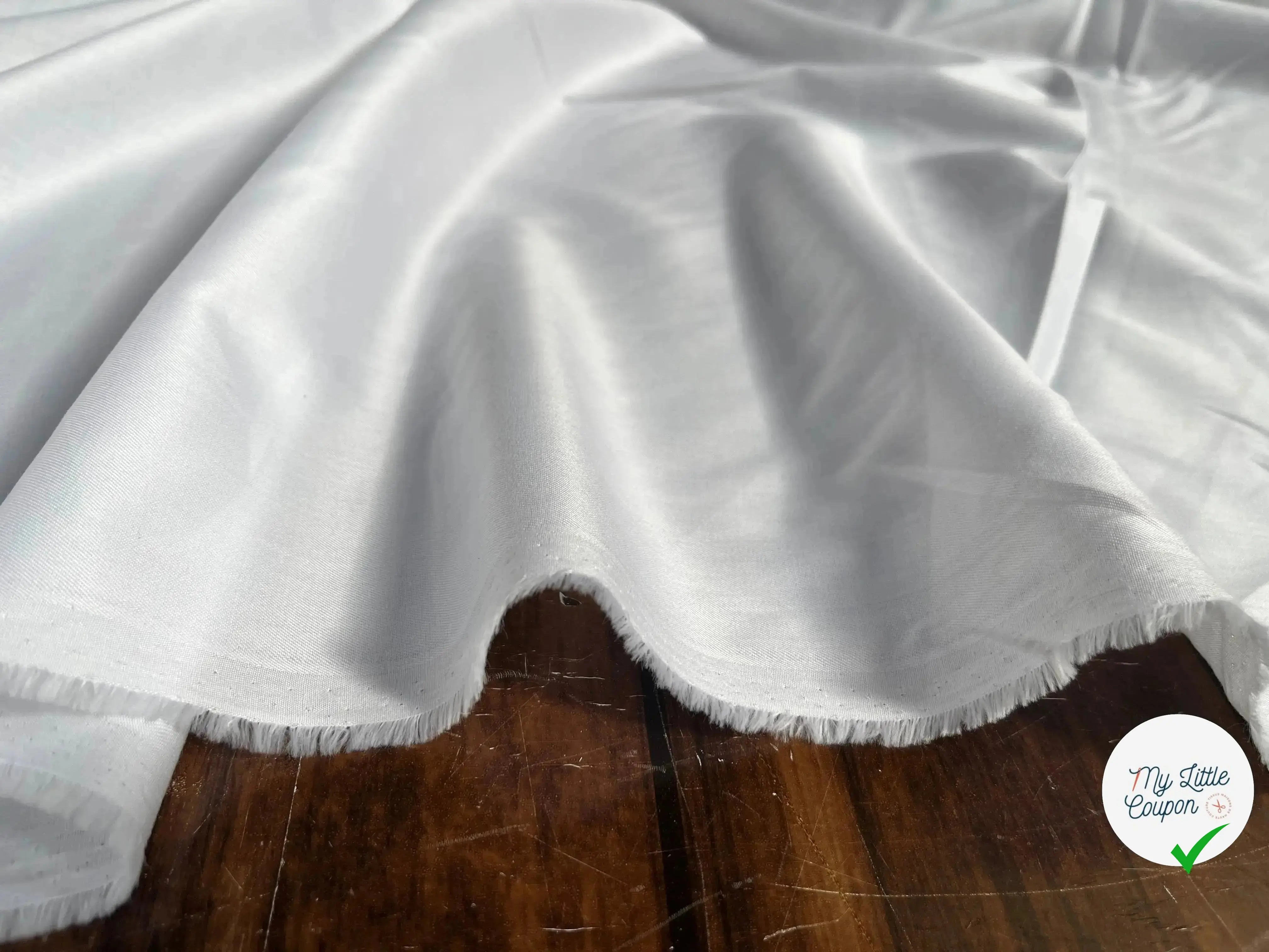 TISSU CHEMISE COTON BLANC UNI - My Little Coupon