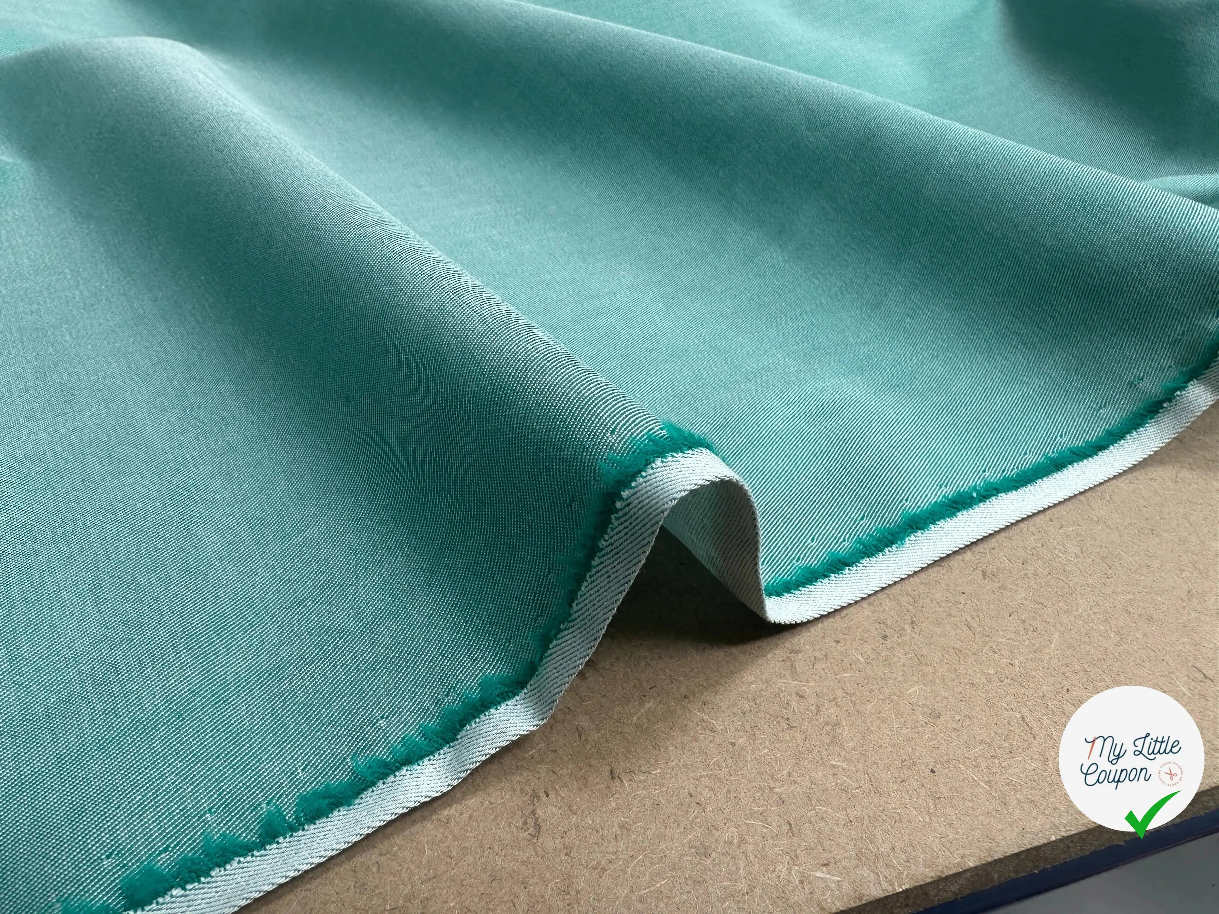 TISSU CHEMISE REVERSIBLE VERT VENITIEN CHINÉ - My Little Coupon