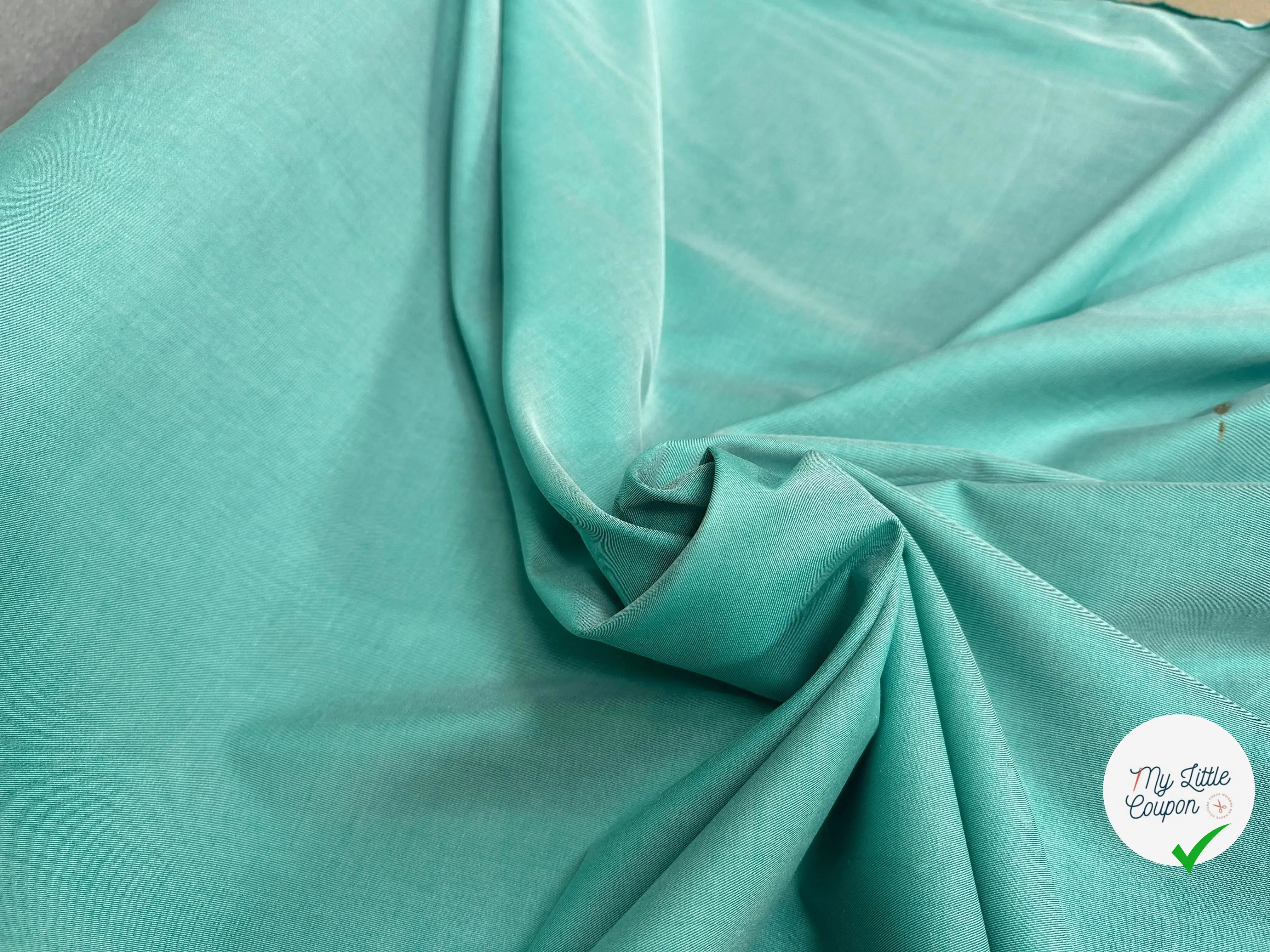 TISSU CHEMISE REVERSIBLE VERT VENITIEN CHINÉ - My Little Coupon