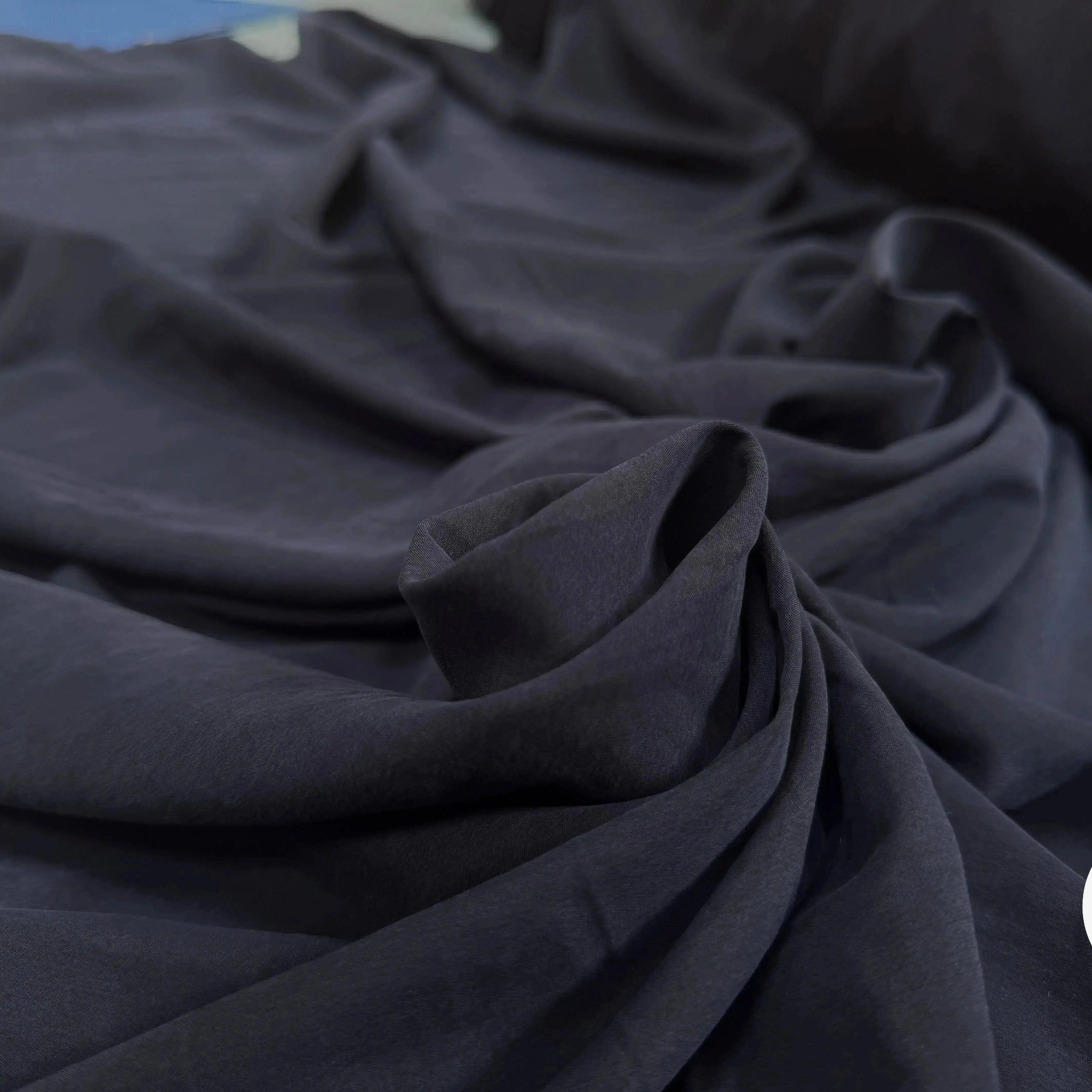 TISSU LYOCELL PEACHSKIN MARINE - My Little Coupon