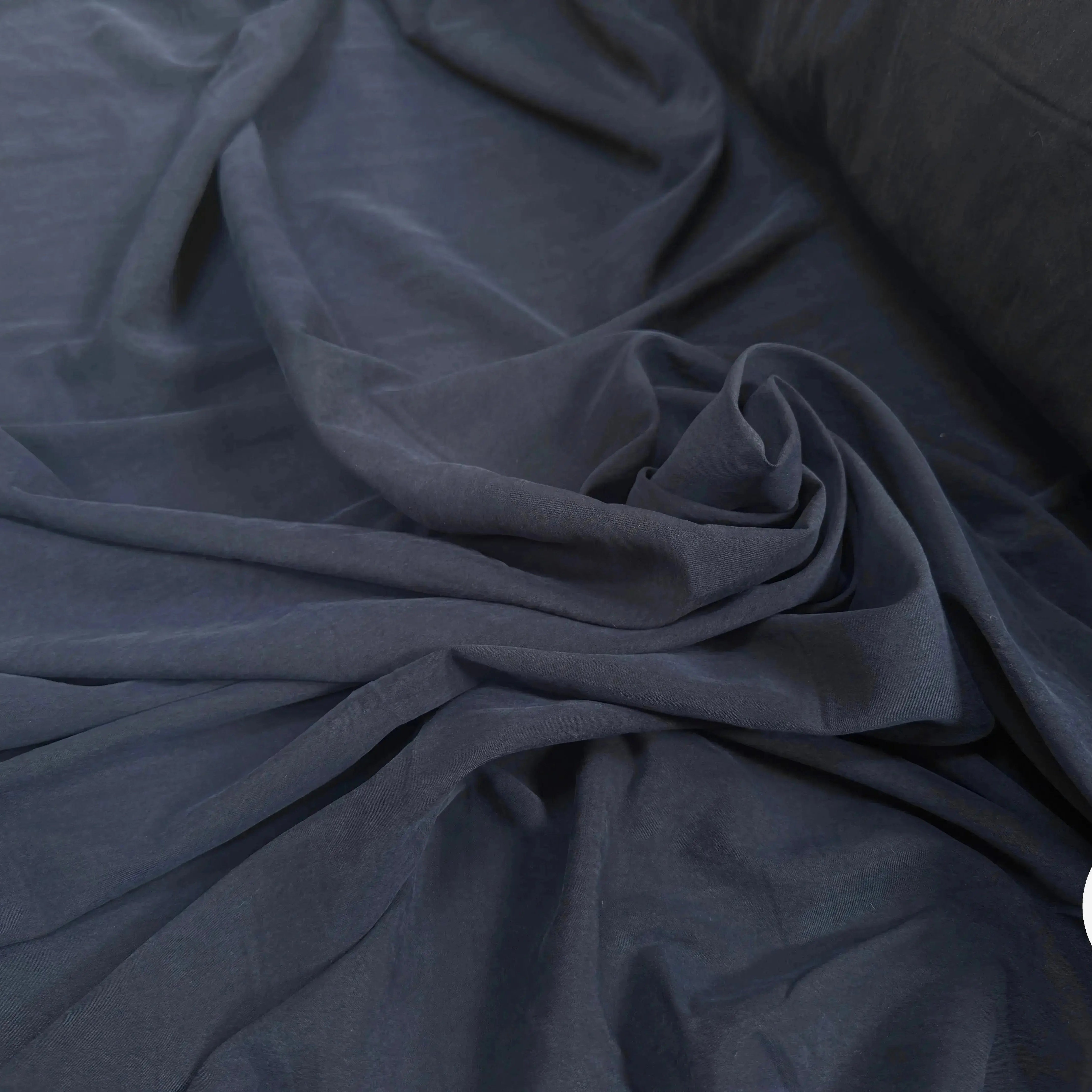 TISSU LYOCELL PEACHSKIN MARINE - My Little Coupon