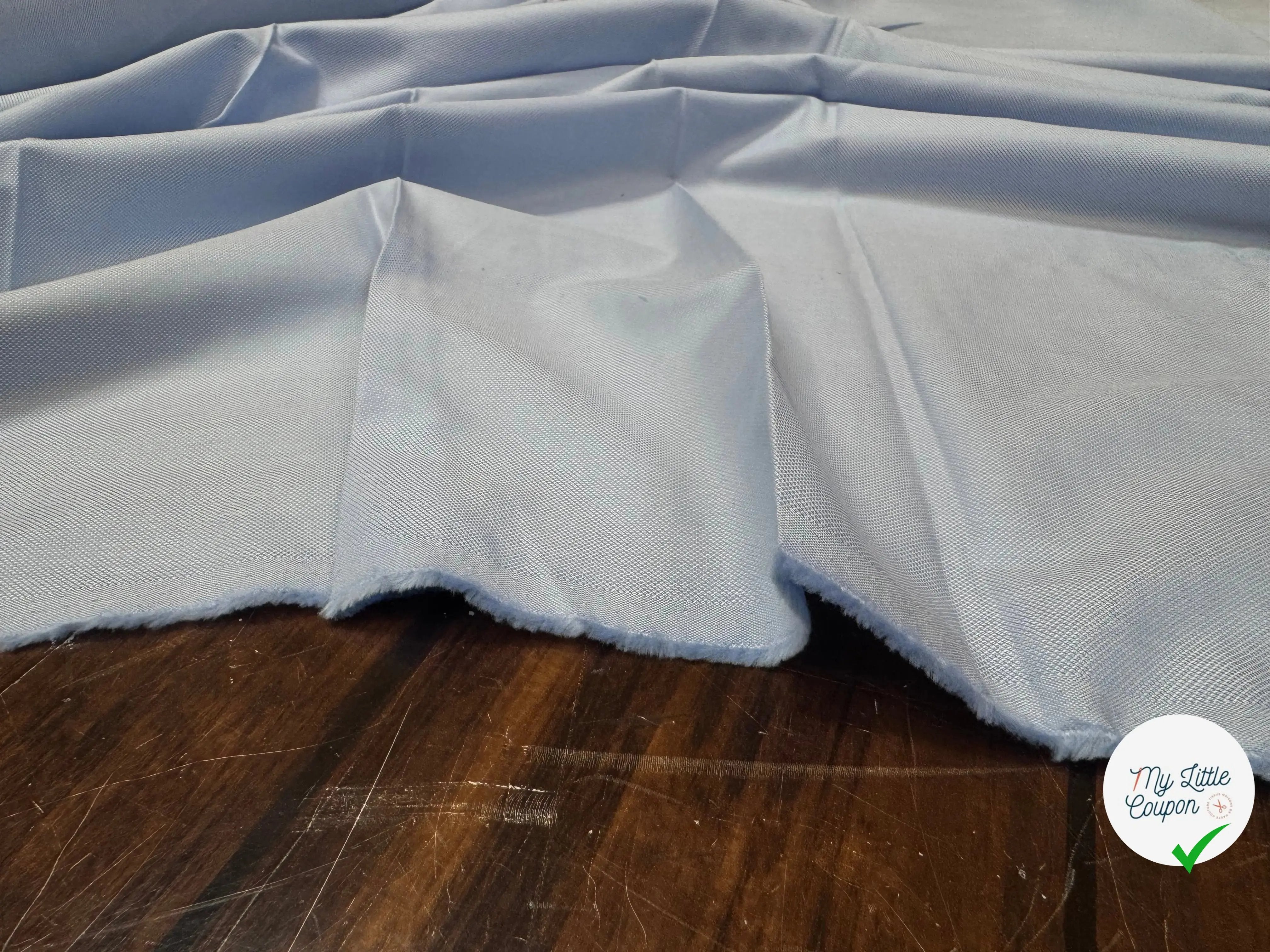 TISSU OXFORD COTON BLEU BLANC - My Little Coupon