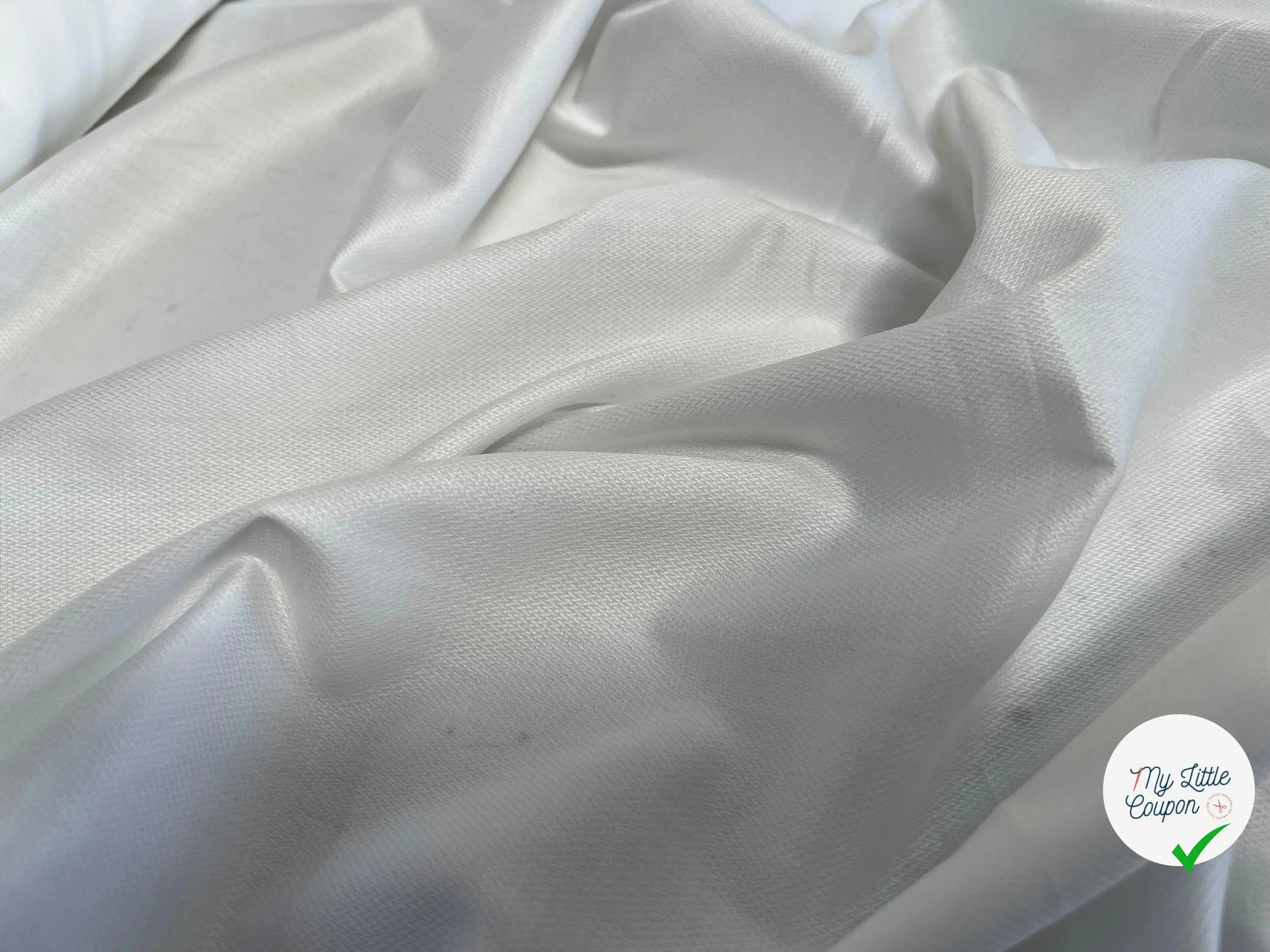 TISSU OXFORD UNI BLANC - My Little Coupon