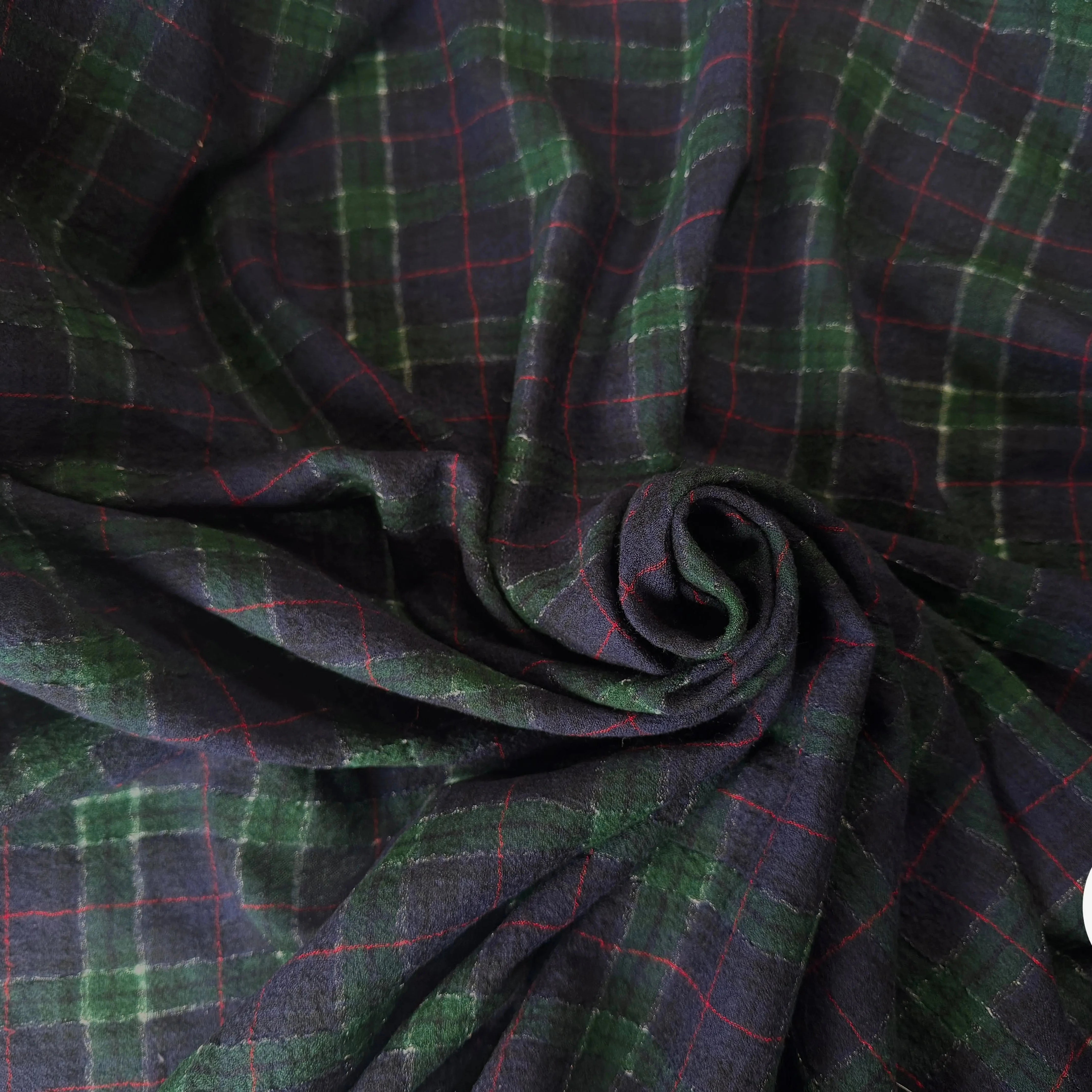 TISSU SURCHEMISE À CARREAUX 100% LAINE - My Little Coupon