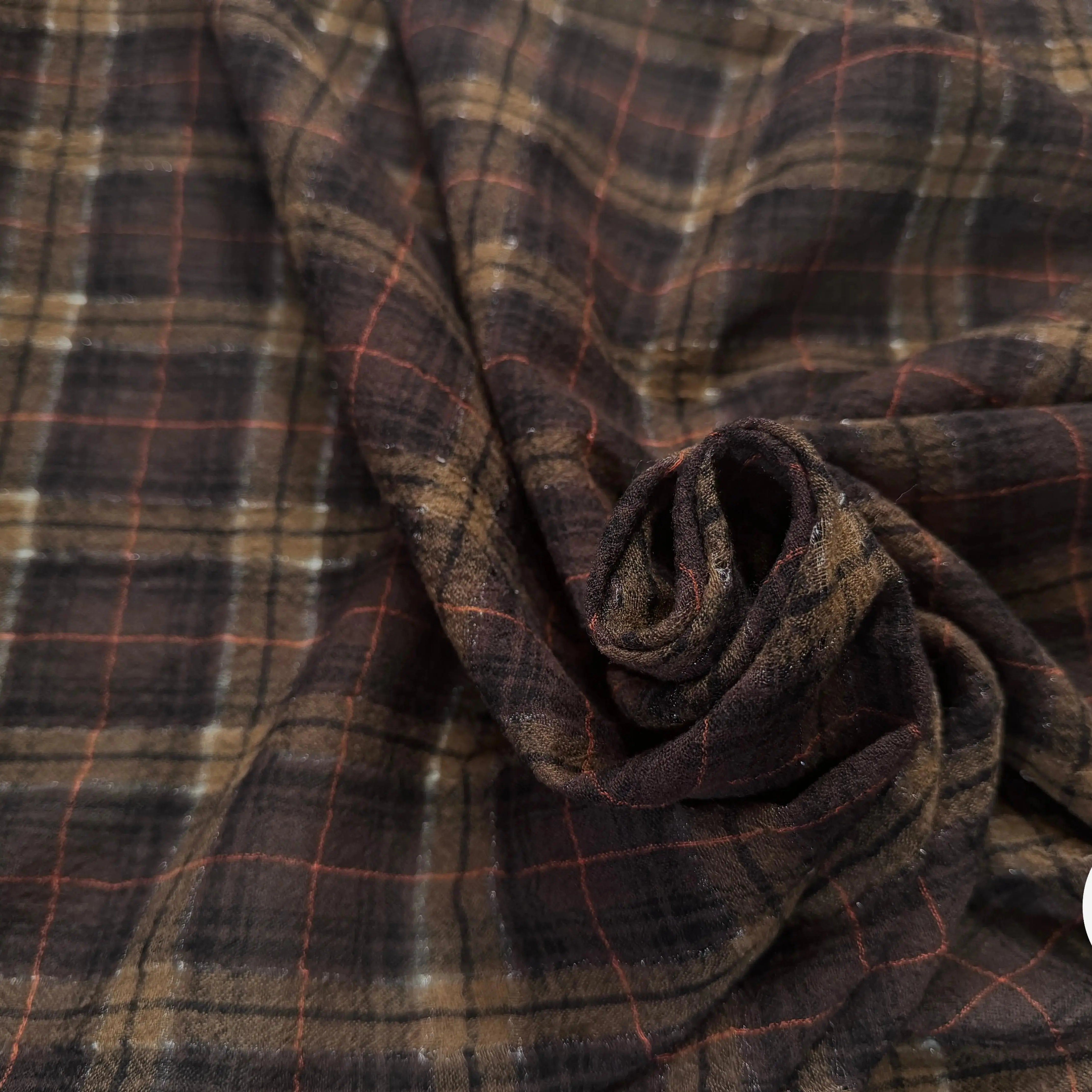 TISSU SURCHEMISE À CARREAUX 100% LAINE - My Little Coupon