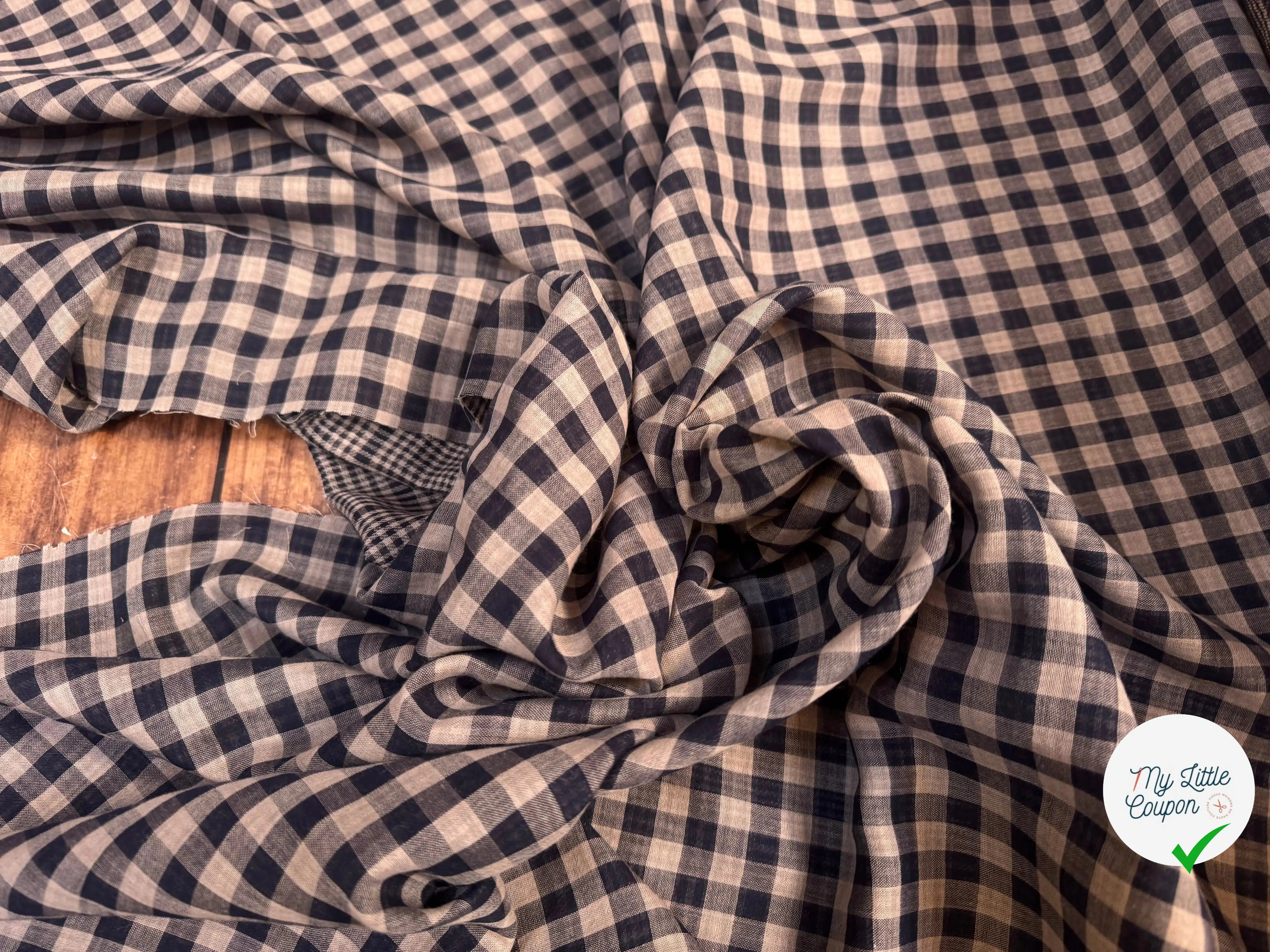 TISSU VICHY REVERSIBLE PRINCE DE GALLE - My Little Coupon