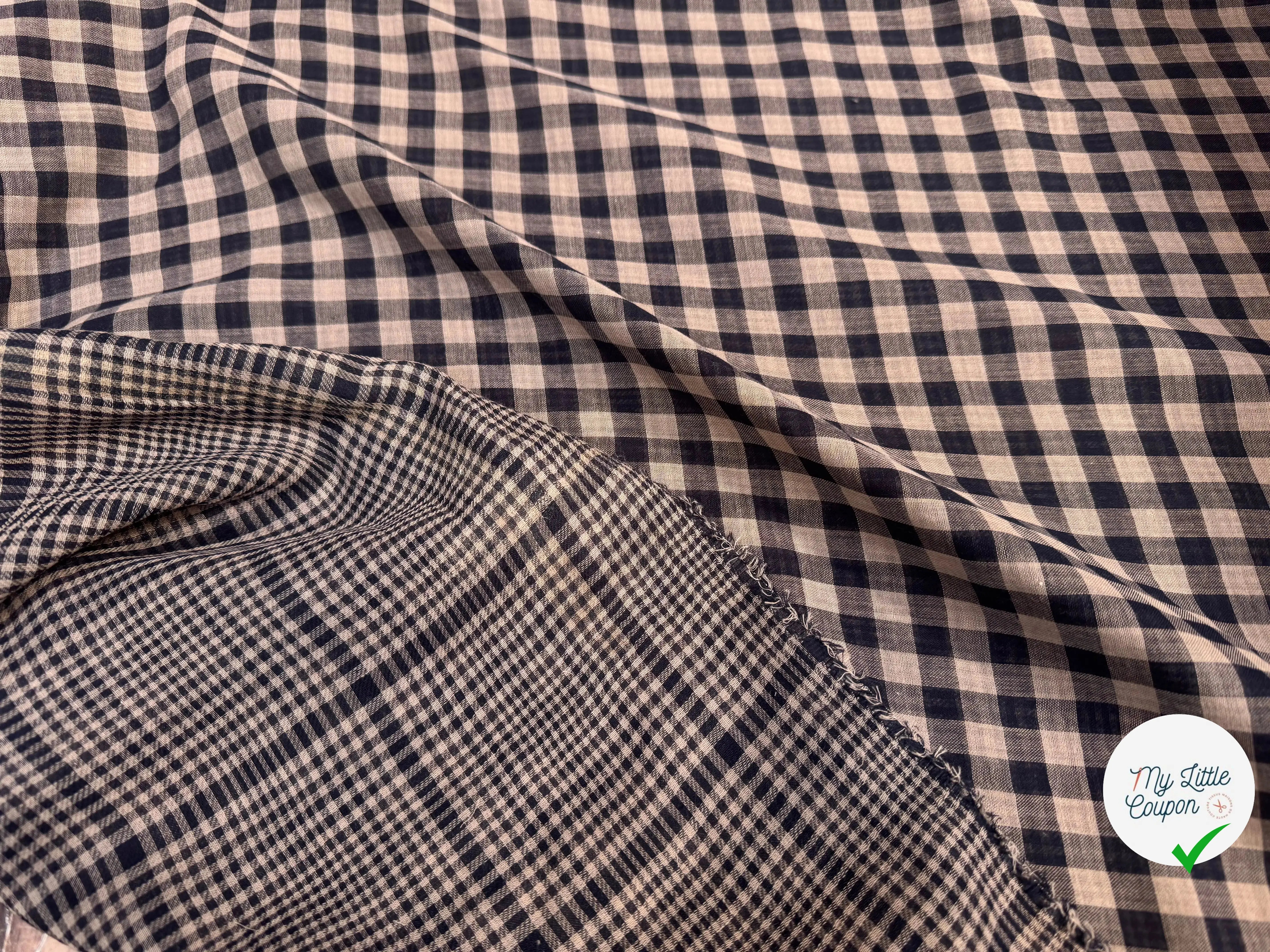 TISSU VICHY REVERSIBLE PRINCE DE GALLE - My Little Coupon