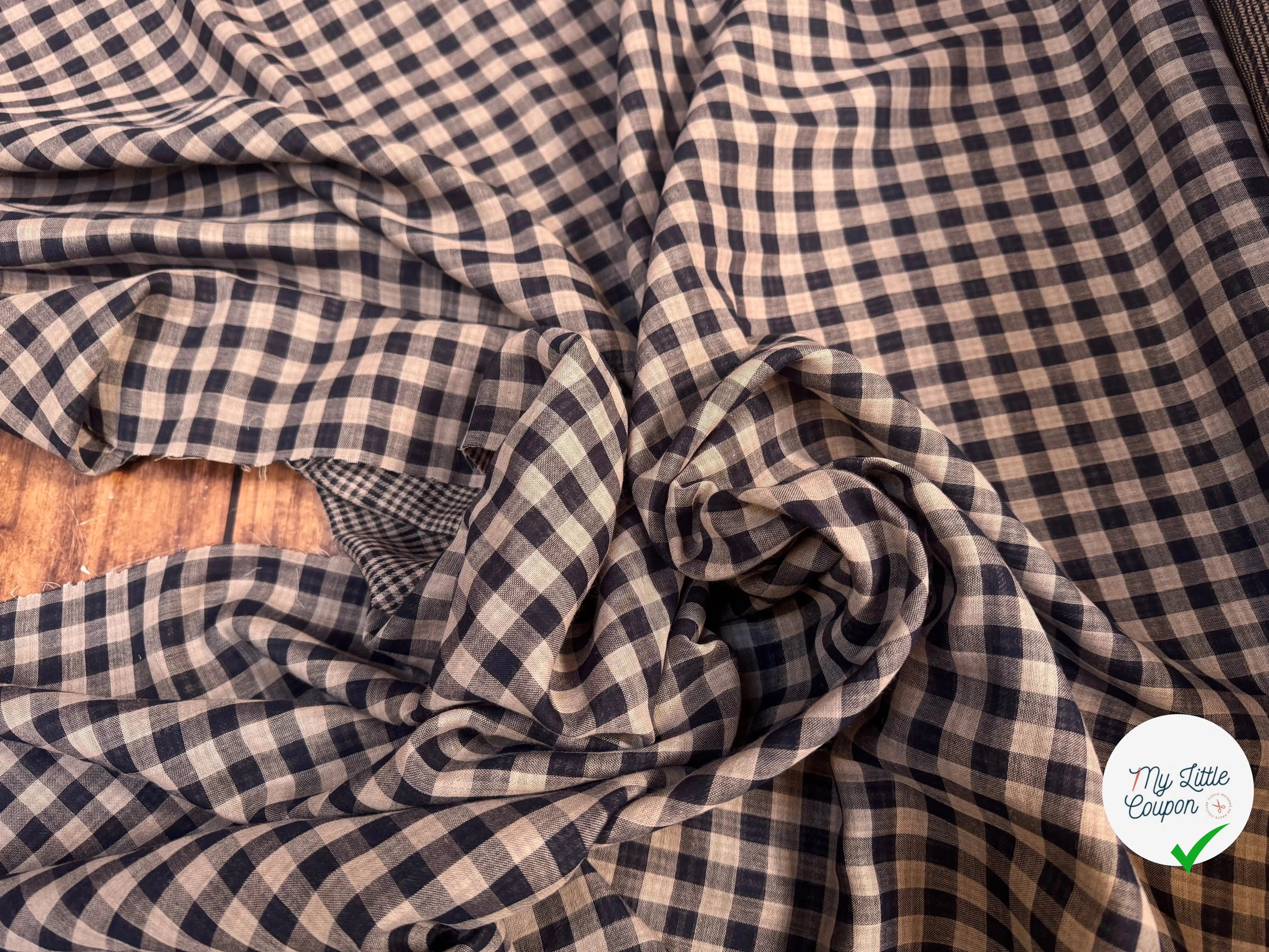 TISSU VICHY REVERSIBLE PRINCE DE GALLE - My Little Coupon