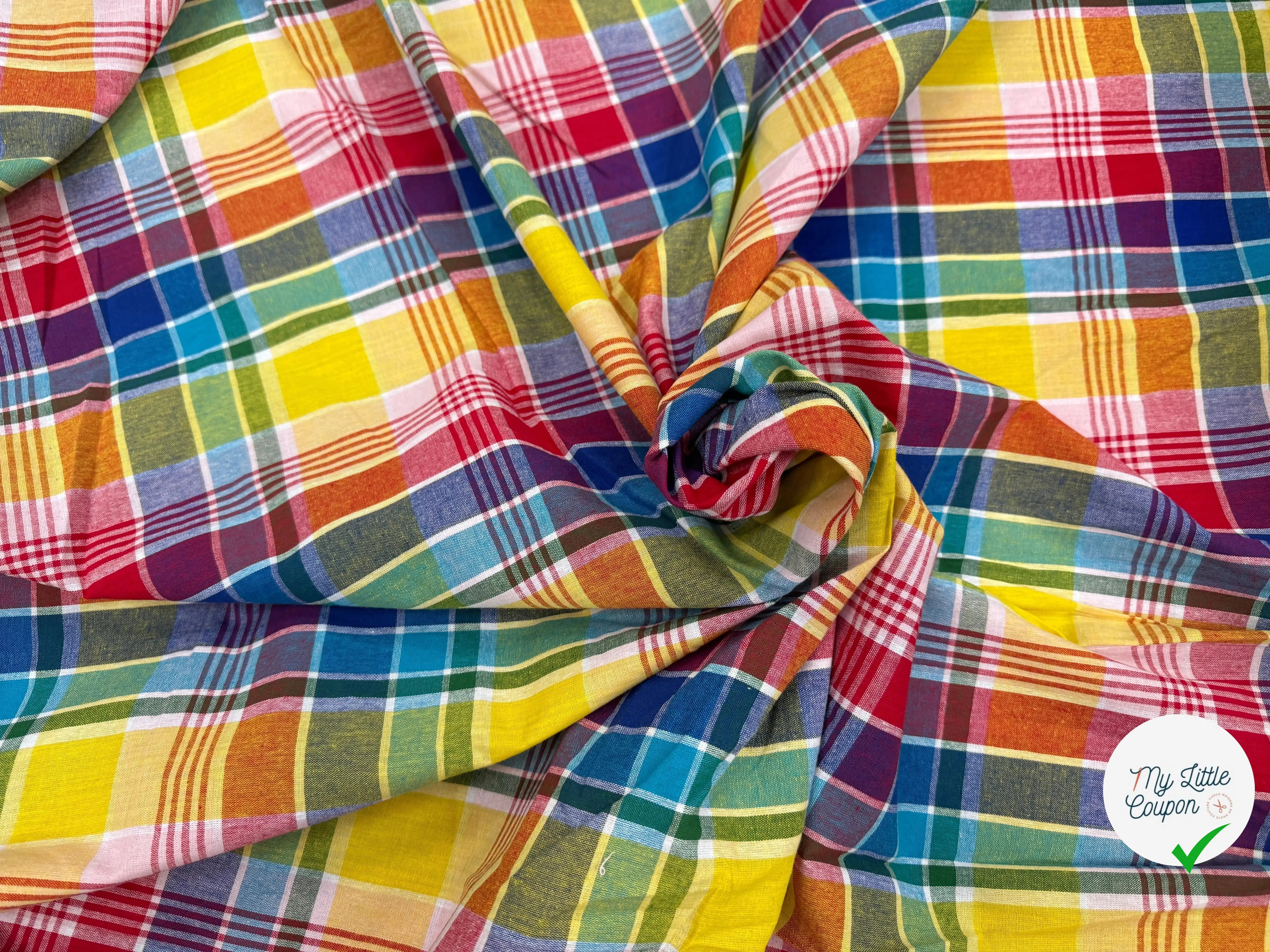 TISSUS MADRAS CARREAUX - My Little Coupon