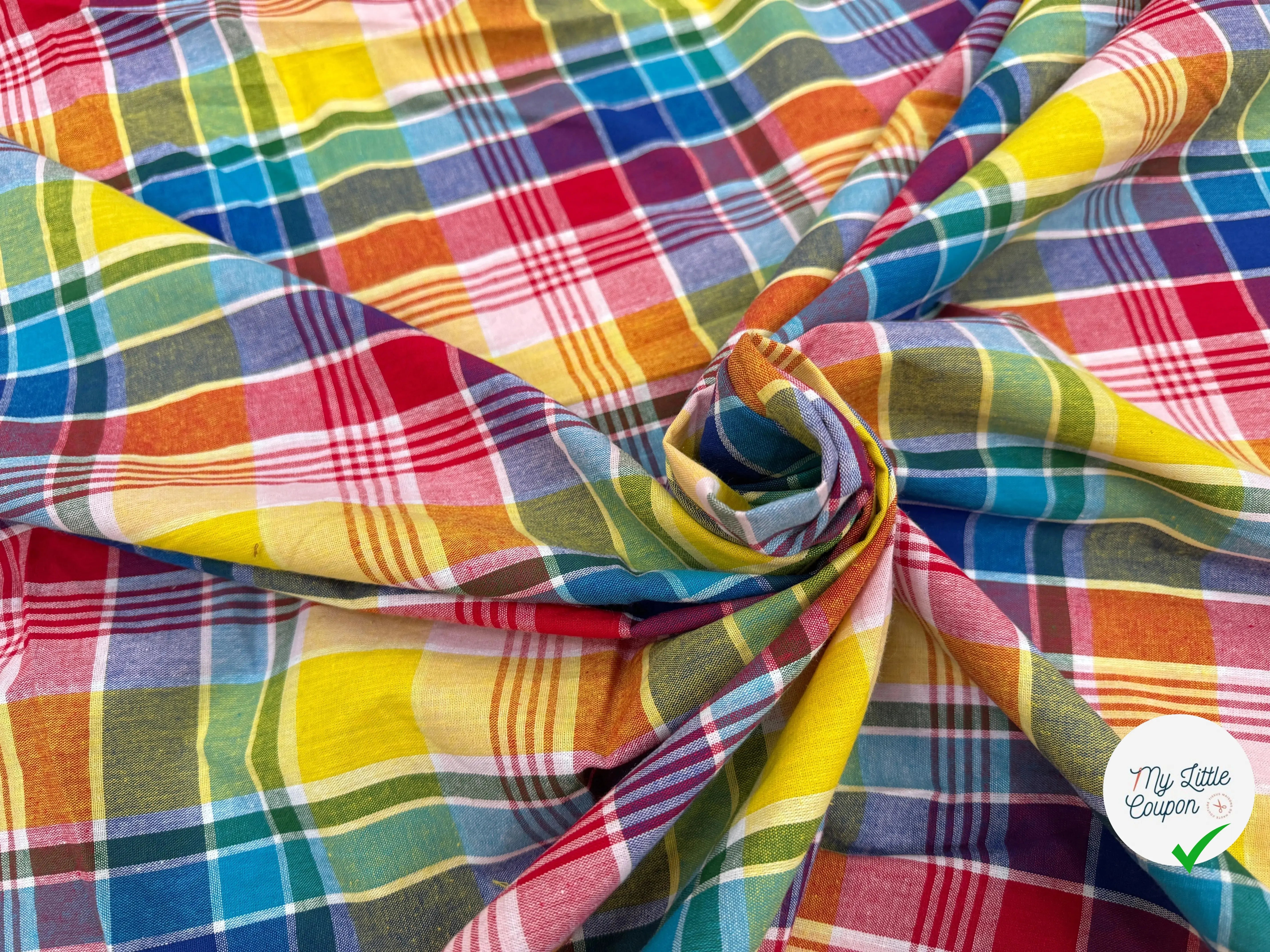 TISSUS MADRAS CARREAUX - My Little Coupon