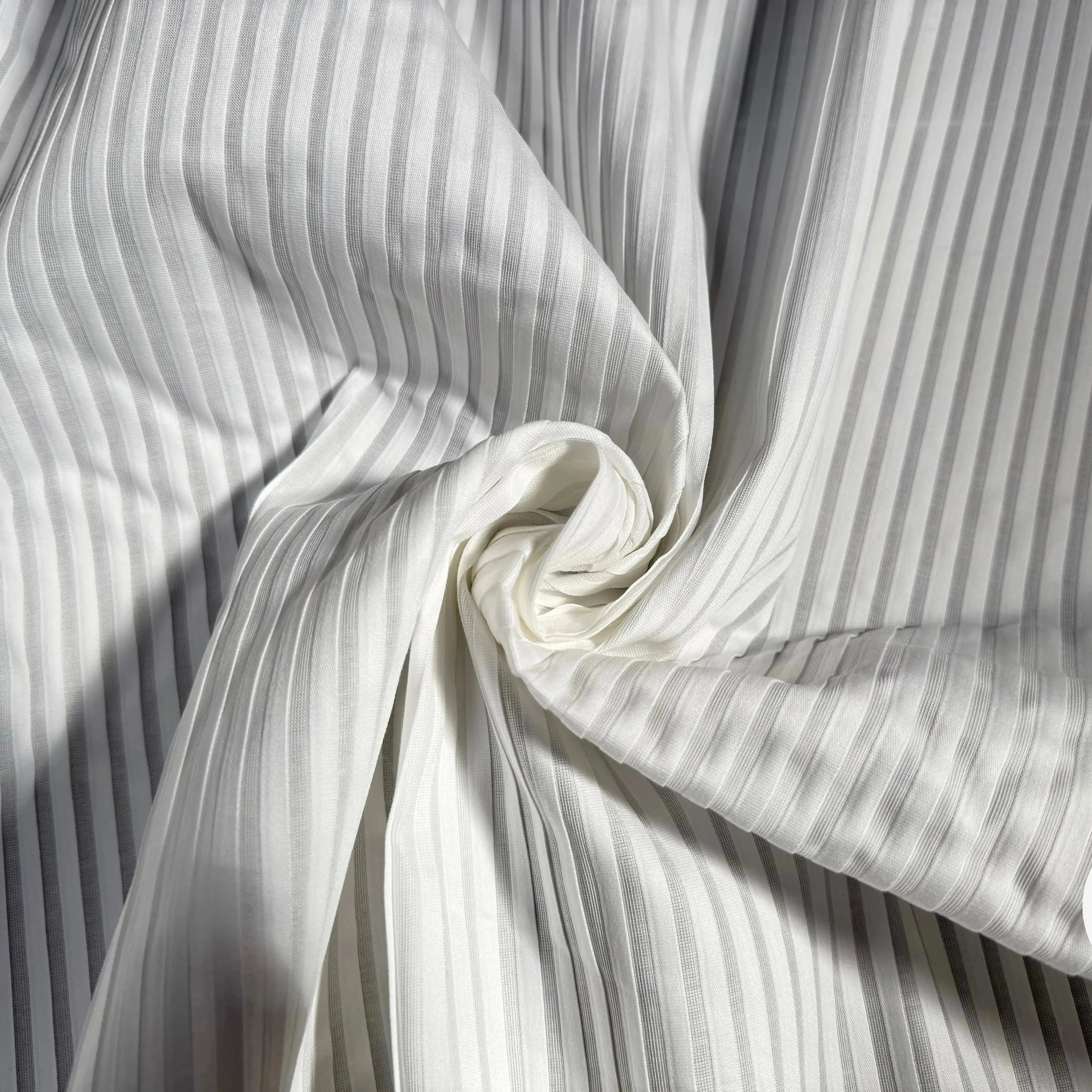 TOILE COTON RAYURE JACQUARD GRANDES RAYURES HORIZONTALES - My Little Coupon