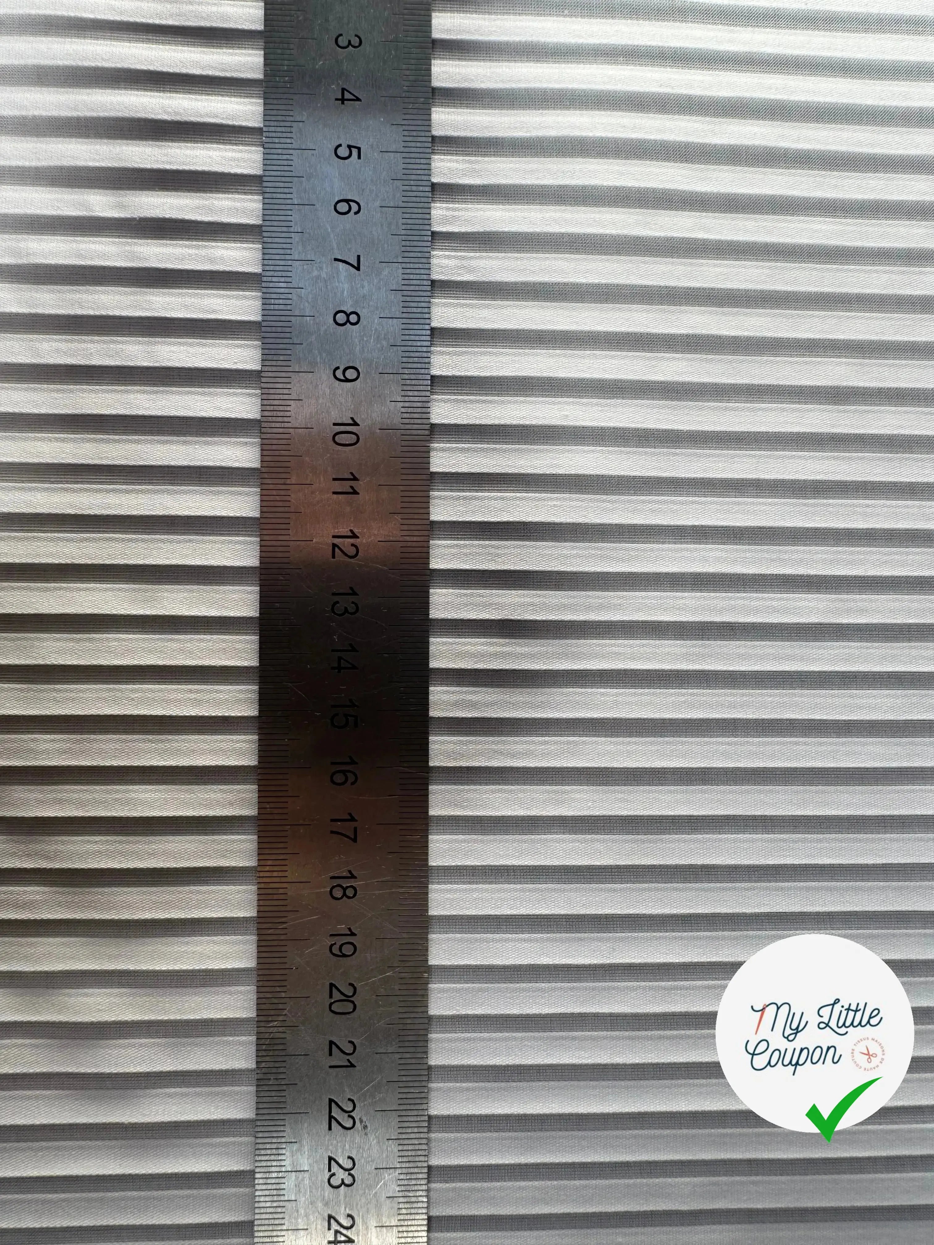 TOILE COTON RAYURE JACQUARD GRANDES RAYURES HORIZONTALES - My Little Coupon