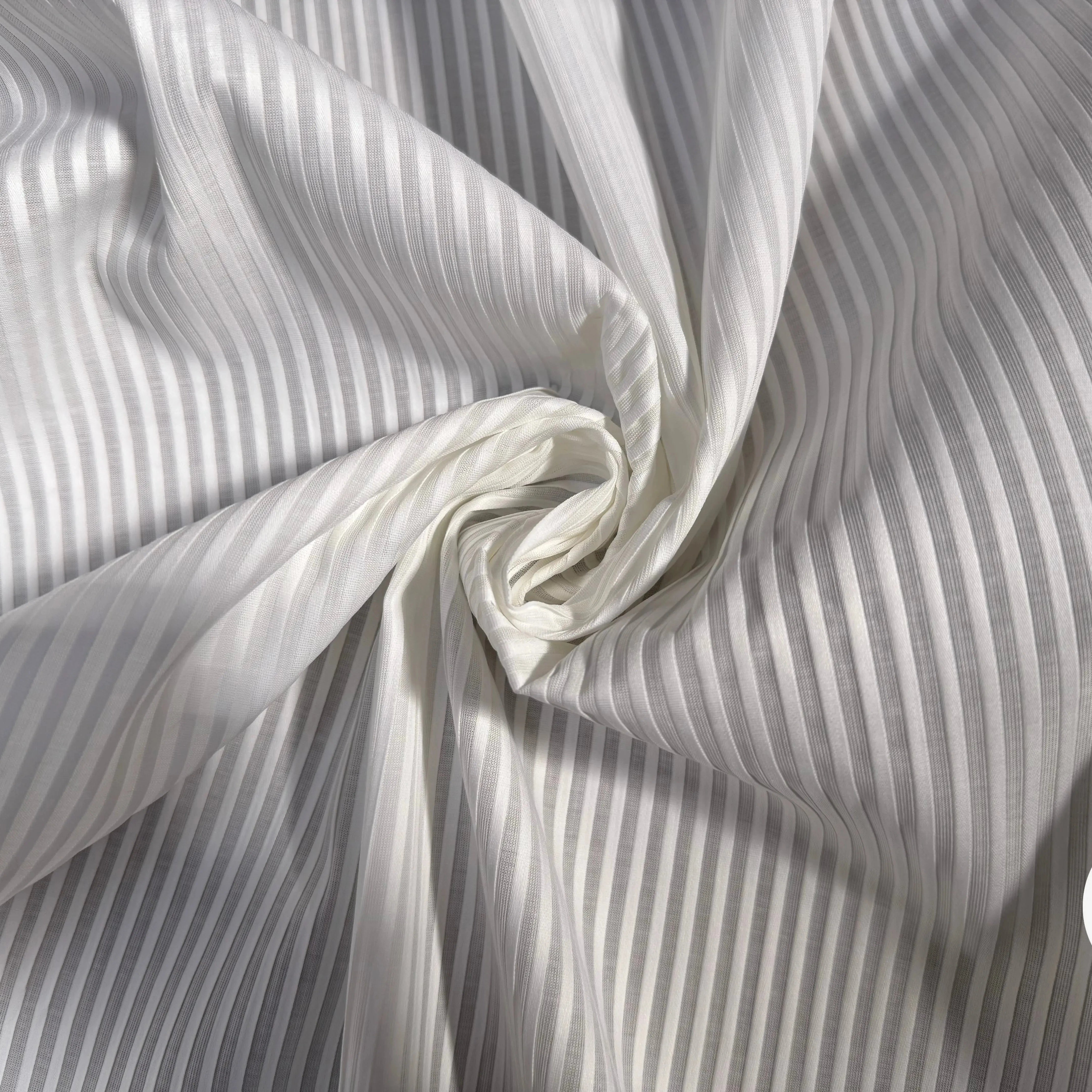 TOILE COTON RAYURE JACQUARD PETITES RAYURES HORIZONTALES - My Little Coupon