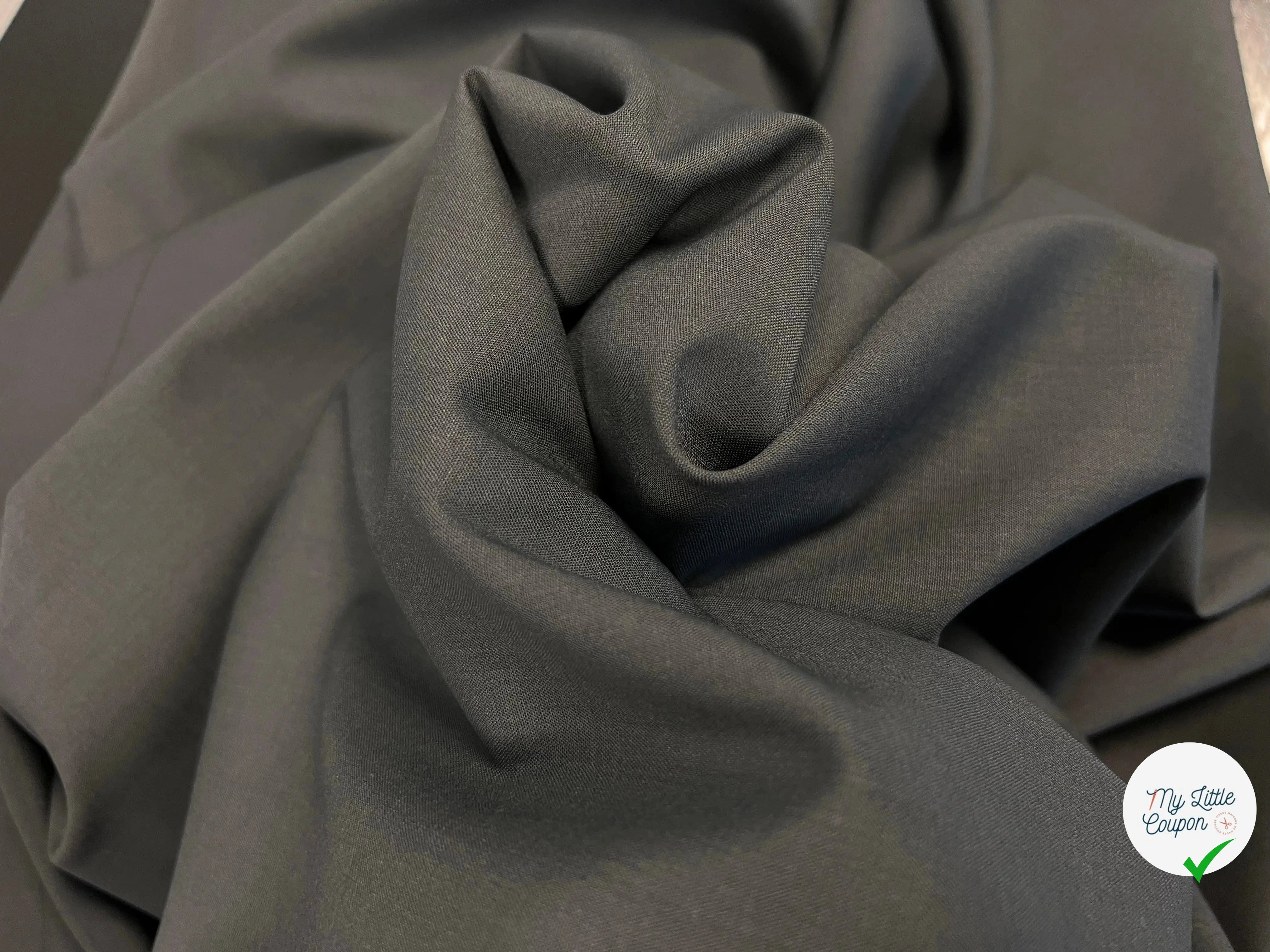 TOILE DE LAINE GRIS MASTIC - coupon de 3 mètres - My Little Coupon - tissu - coudre