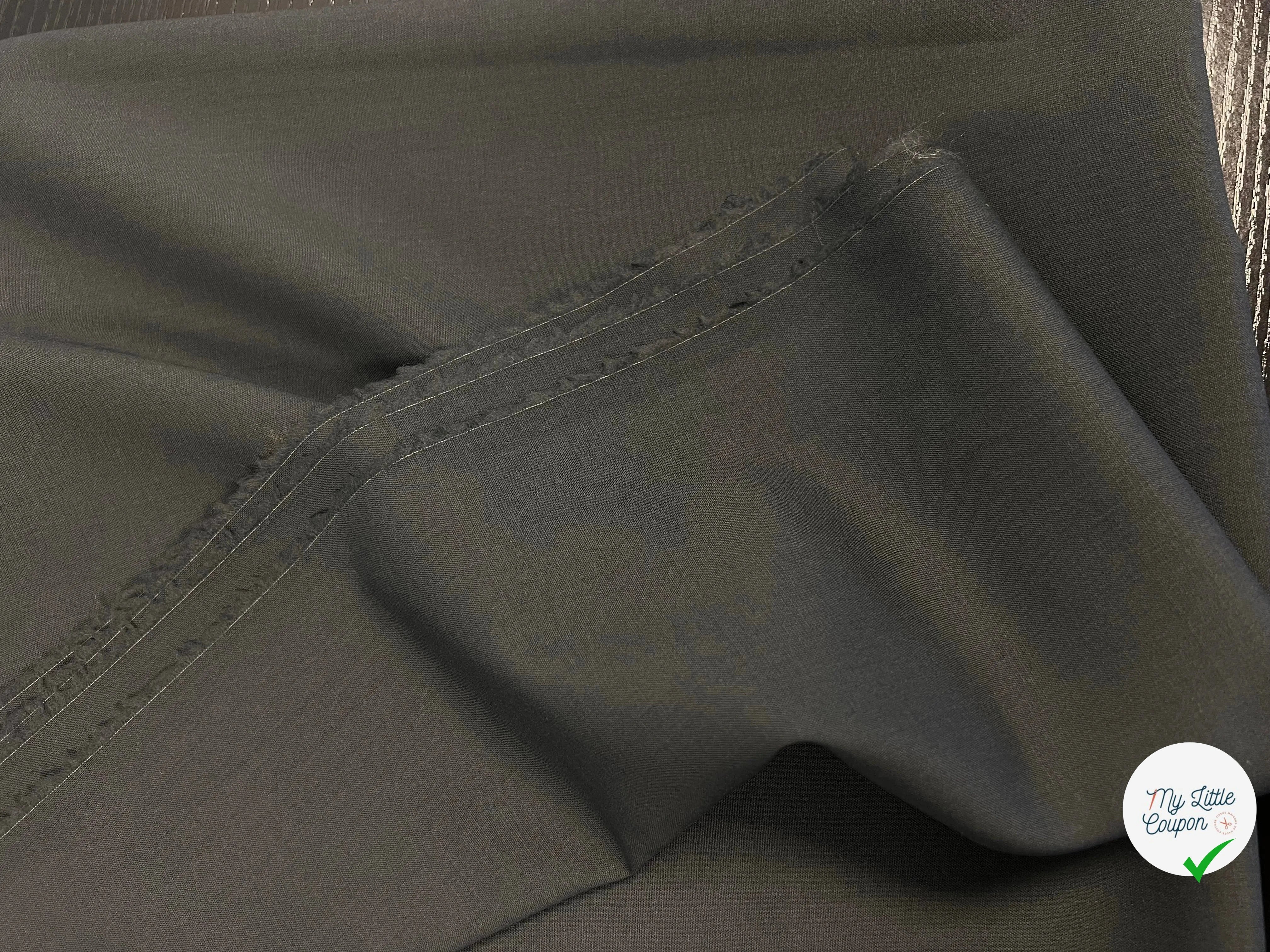 TOILE DE LAINE GRIS MASTIC - coupon de 3 mètres - My Little Coupon - tissu - coudre