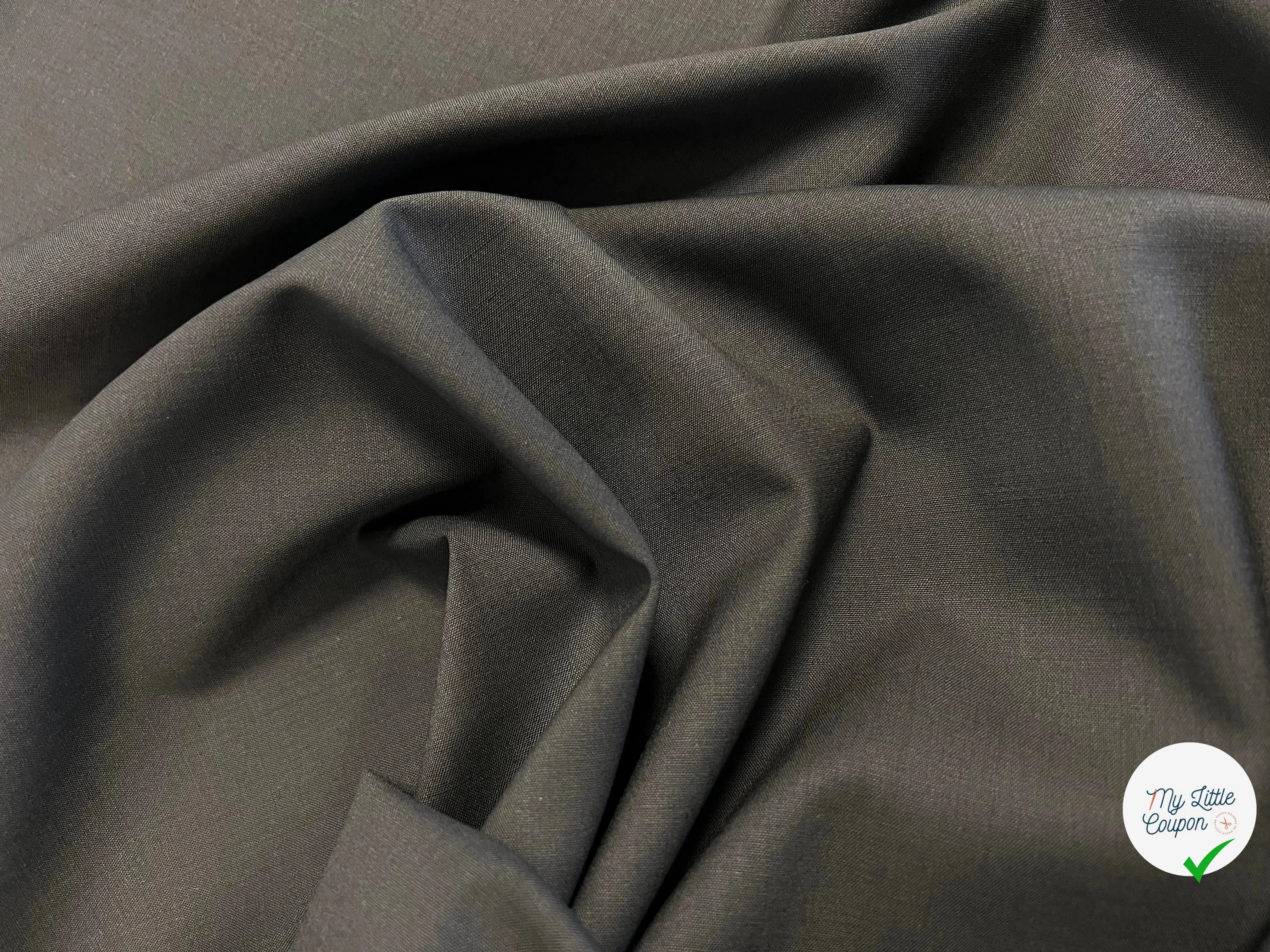 TOILE DE LAINE GRIS MASTIC - coupon de 3 mètres - My Little Coupon - tissu - coudre