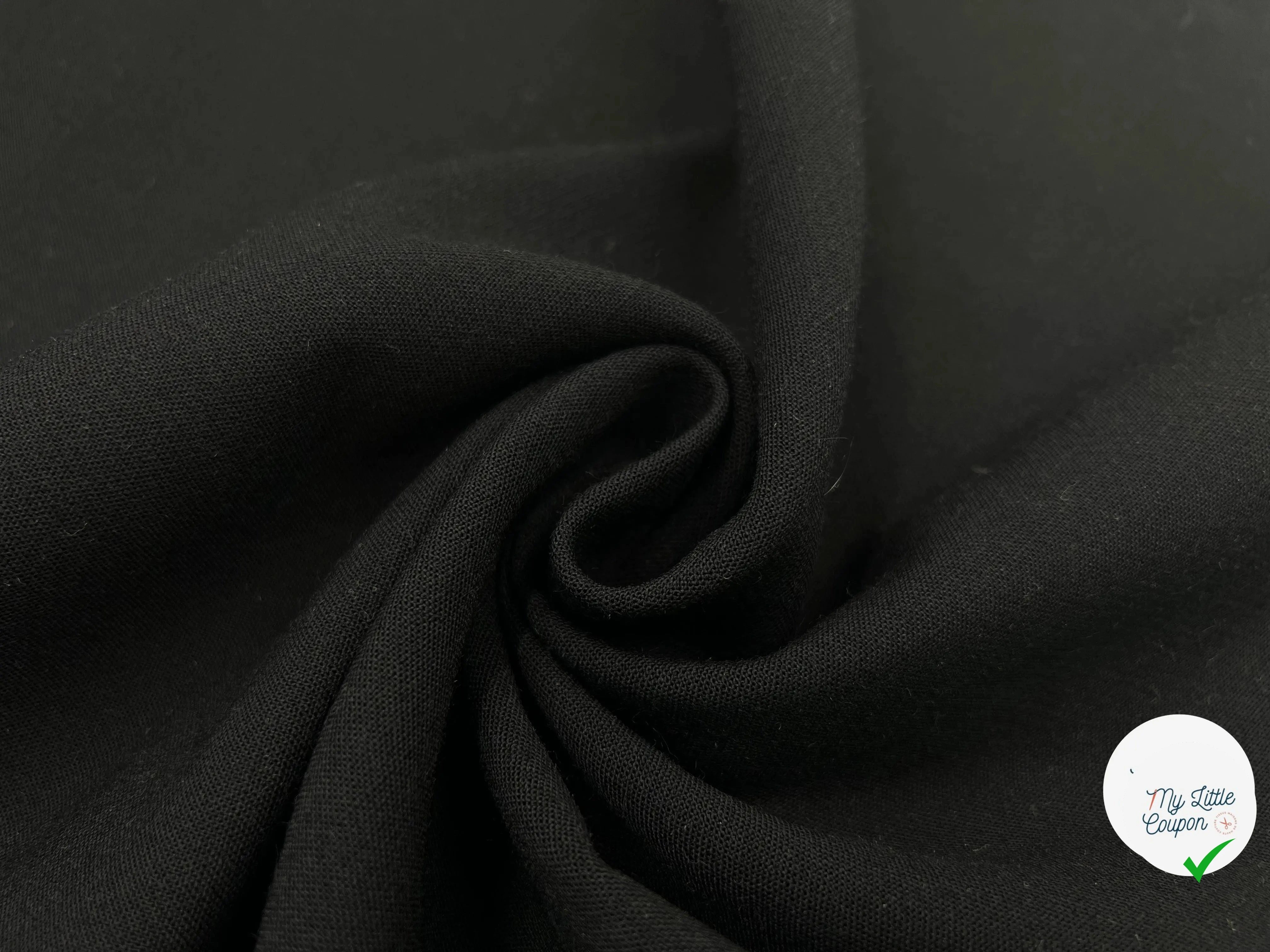 TOILE POLYAMIDE NOIR STRETCH - My Little Coupon - tissu - coudre
