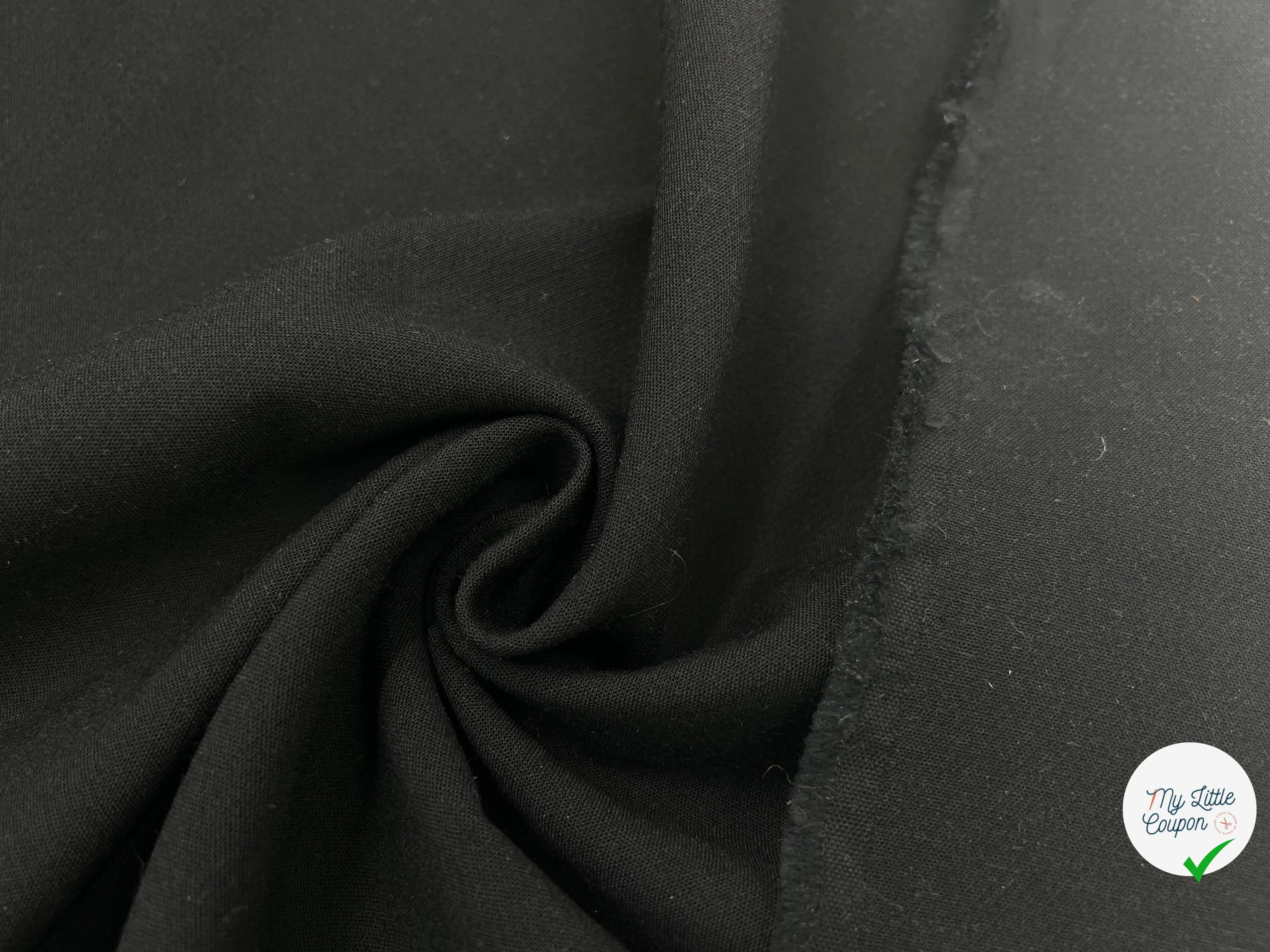 TOILE POLYAMIDE NOIR STRETCH - My Little Coupon - tissu - coudre