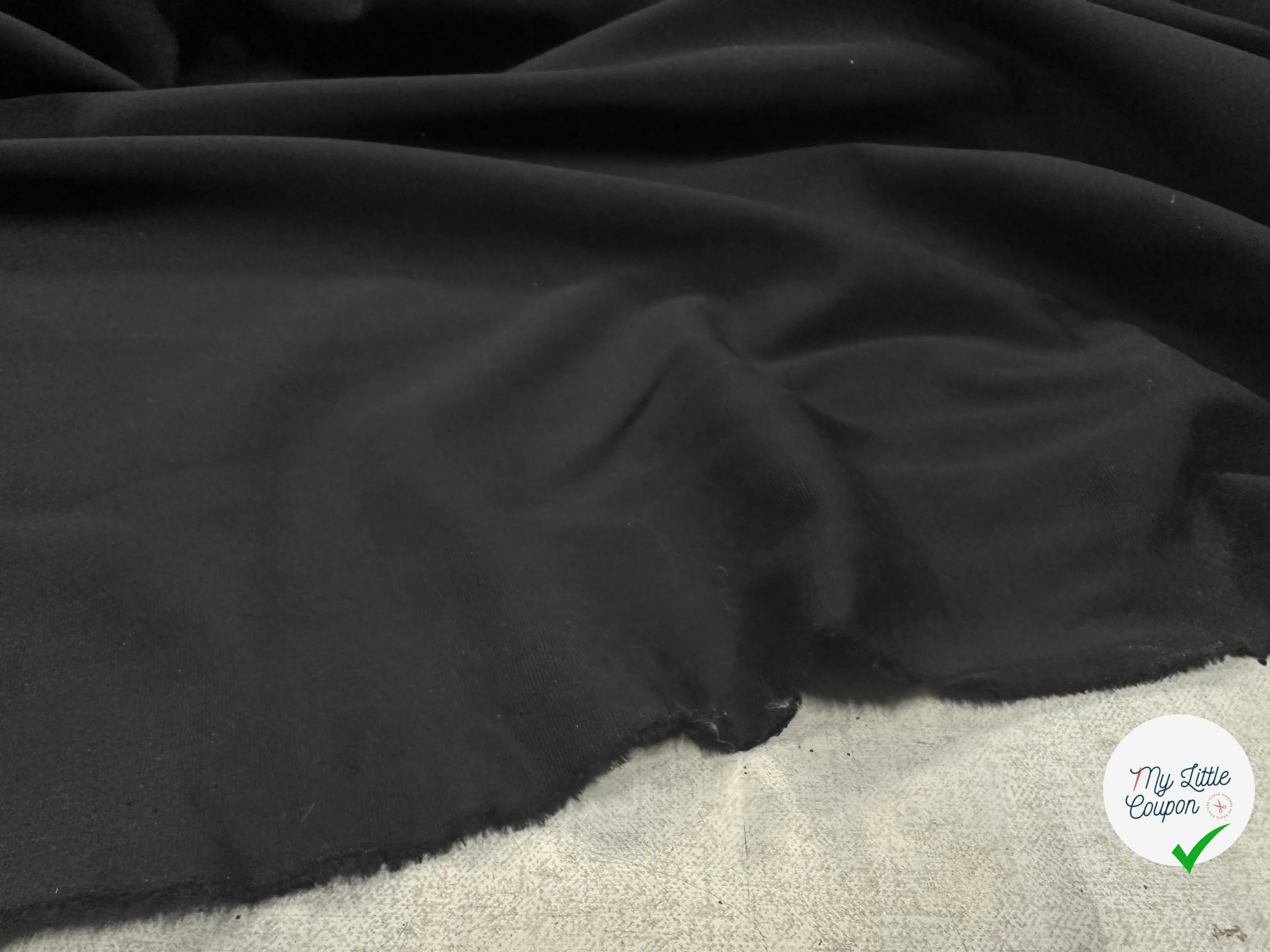 TOILE SERGÉ FLUIDE BLACK 5% ELASTHANNE MLC INTERN