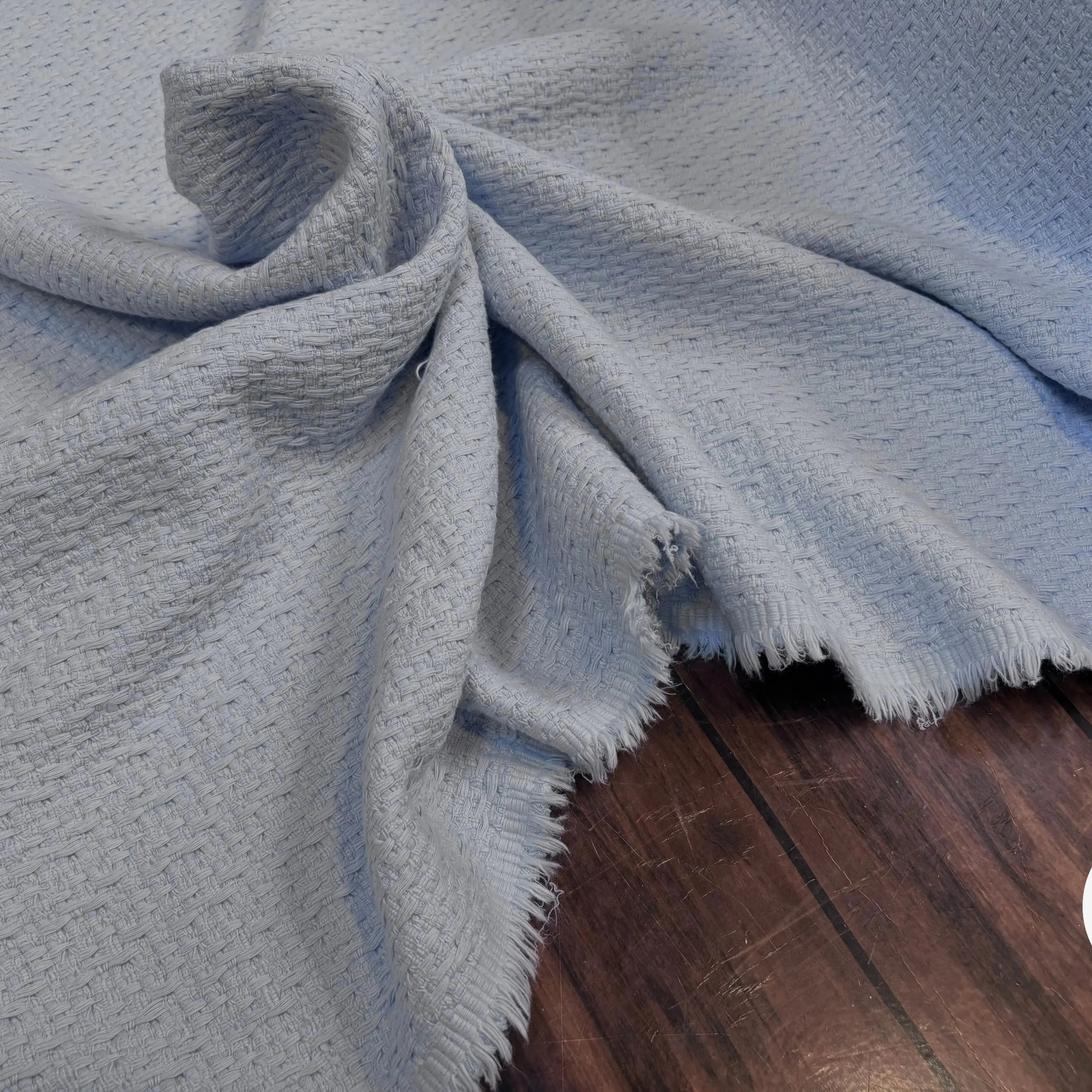 TWEED COTON BLEU BÉBÉ 100% COTON - My Little Coupon