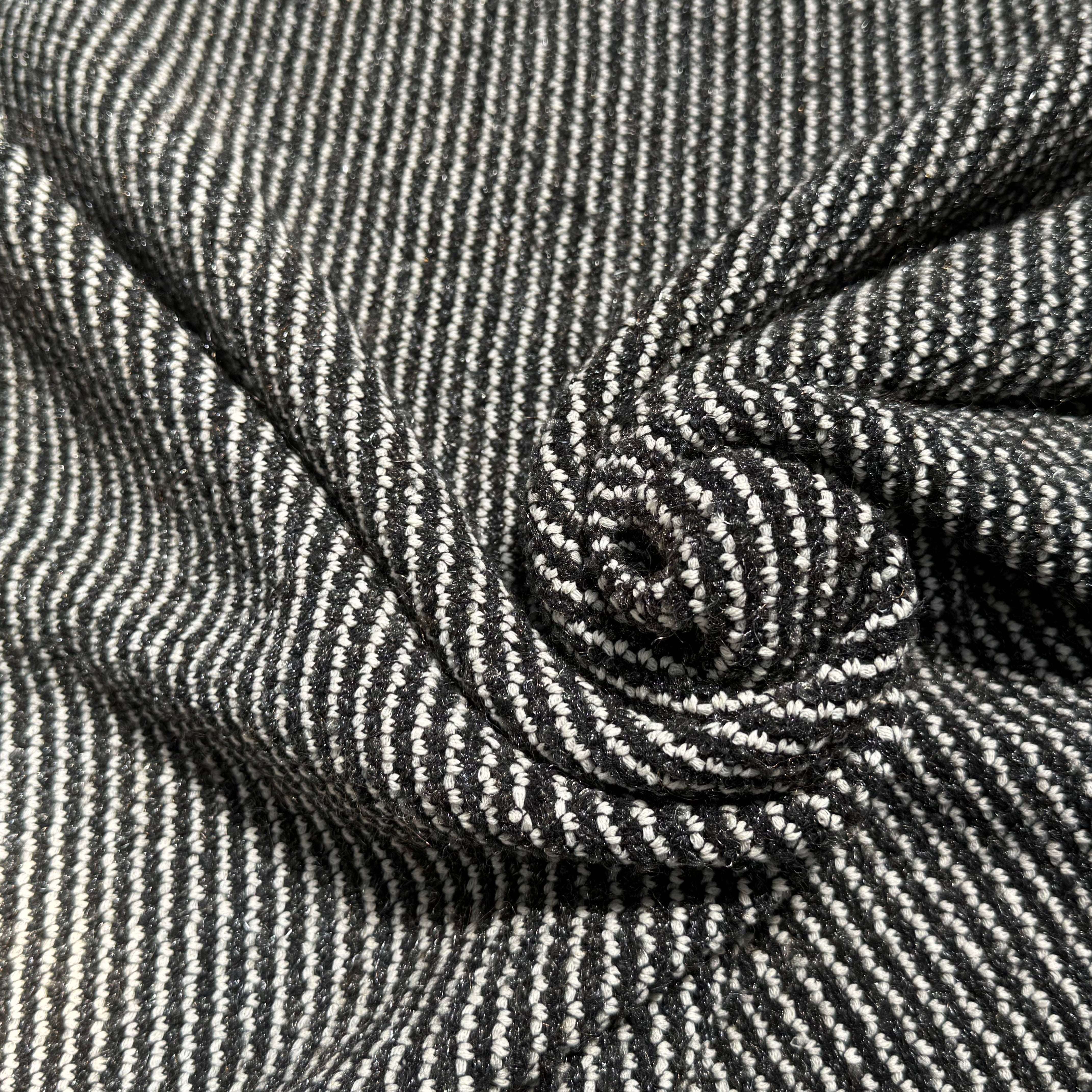 (Chute) TWEED DE LAINE BOUCLETTE STRETCH BLANC GRIS - My Little Coupon