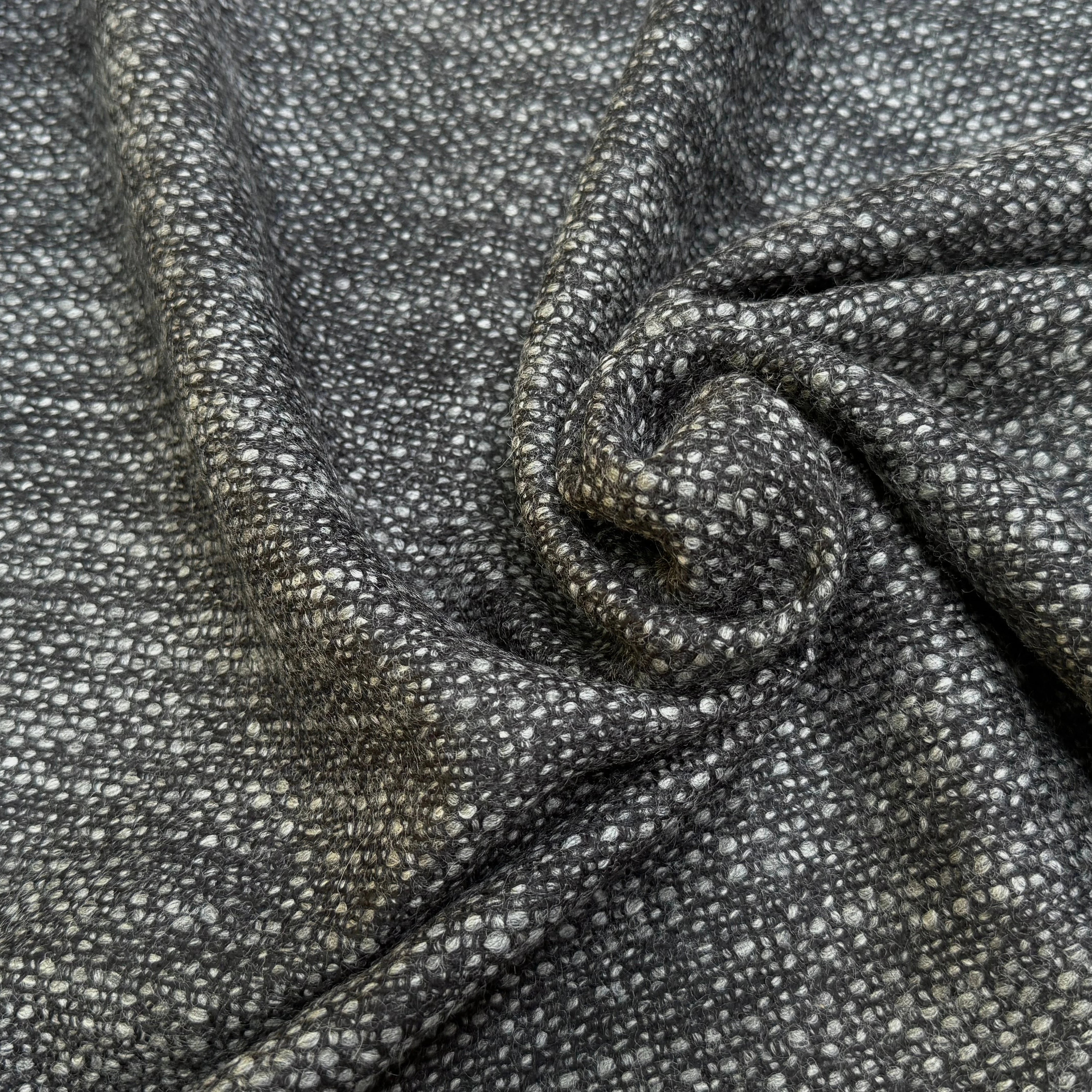 (Chute) TWEED DE LAINE BOUCLETTE SUBLIME GRIS CHINÉ - My Little Coupon