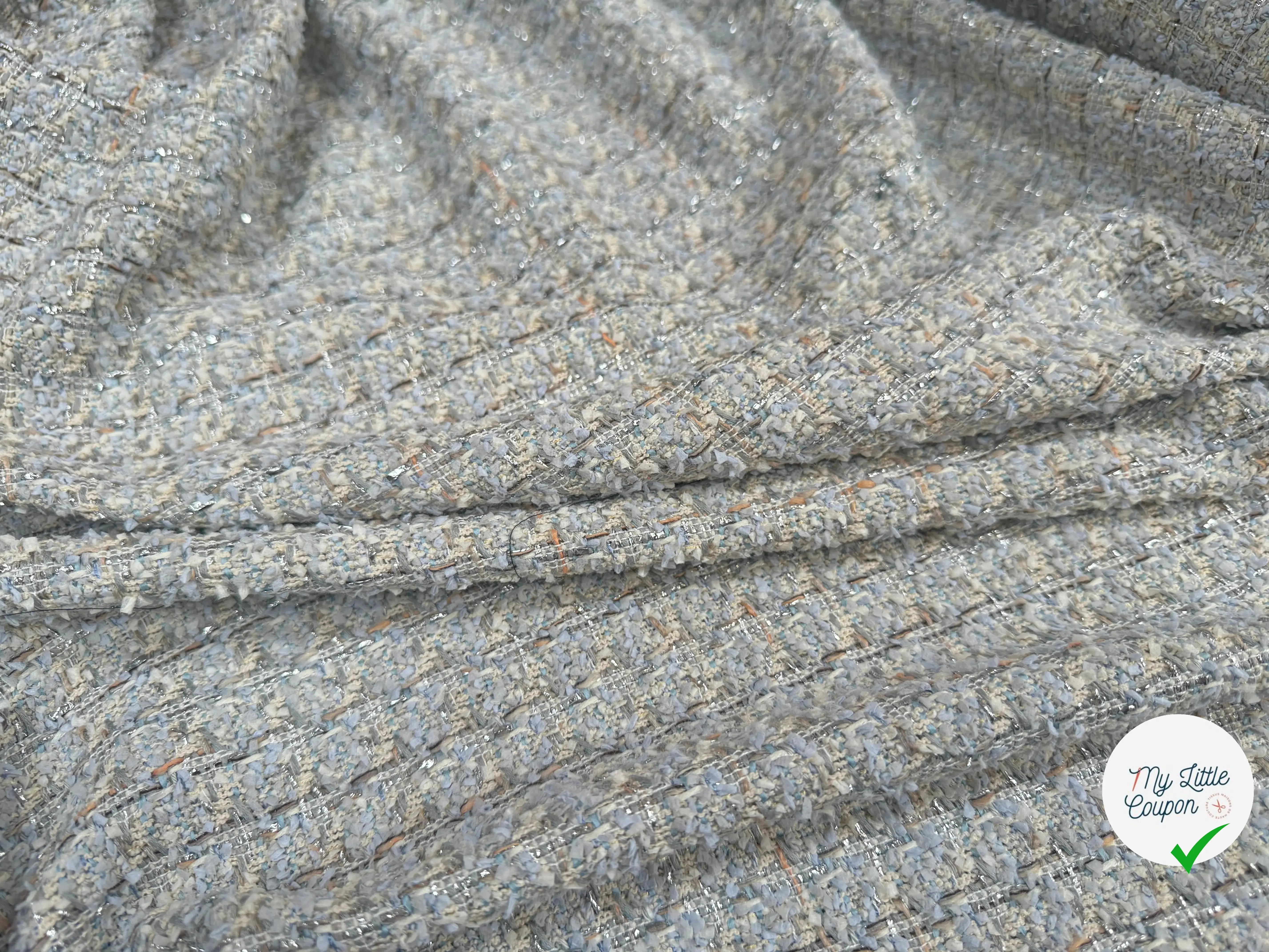TWEED DE PRESTIGE MADE IN FRANCE LIGHT BLUE - My Little Coupon