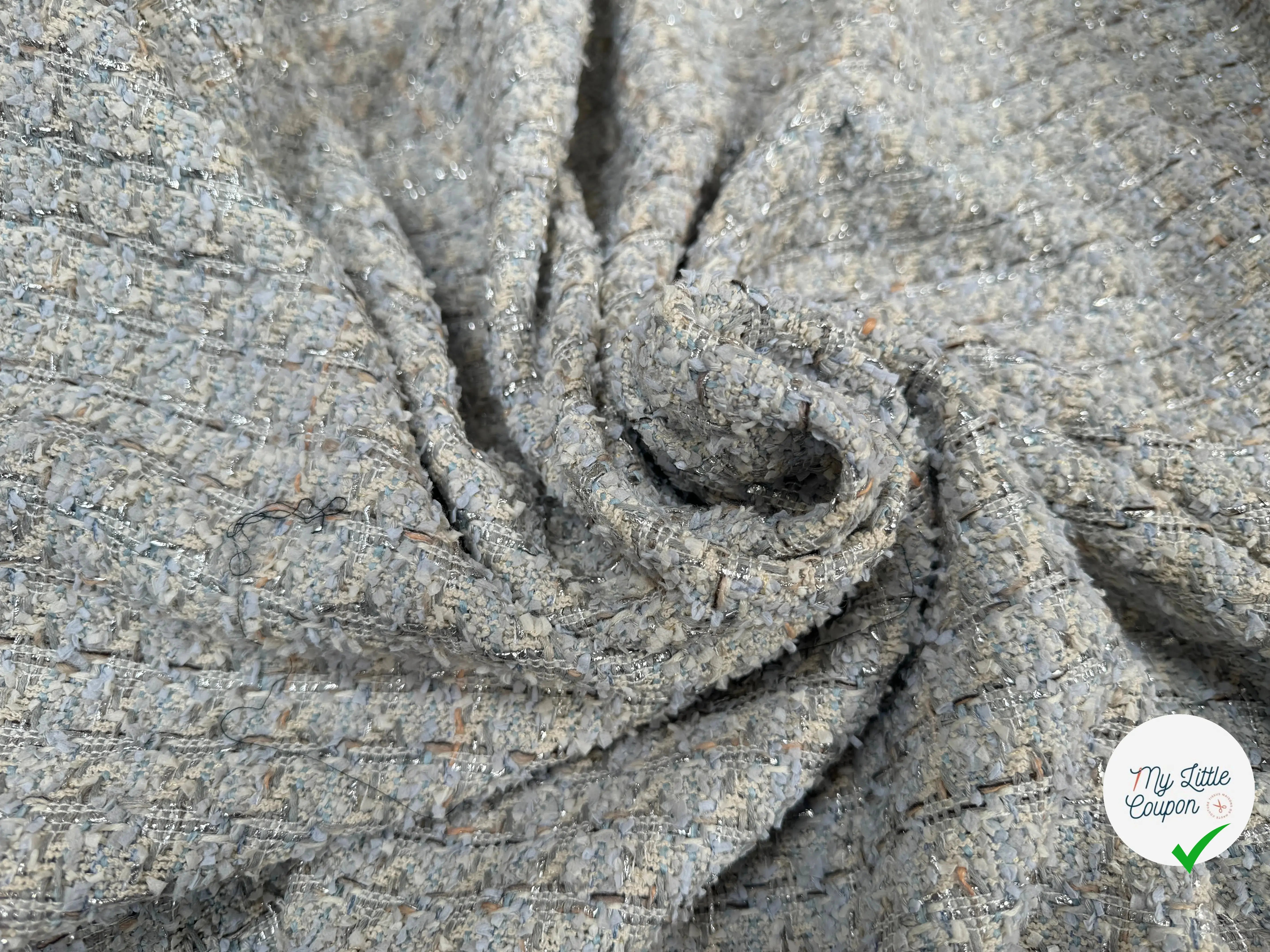 TWEED DE PRESTIGE MADE IN FRANCE LIGHT BLUE - My Little Coupon