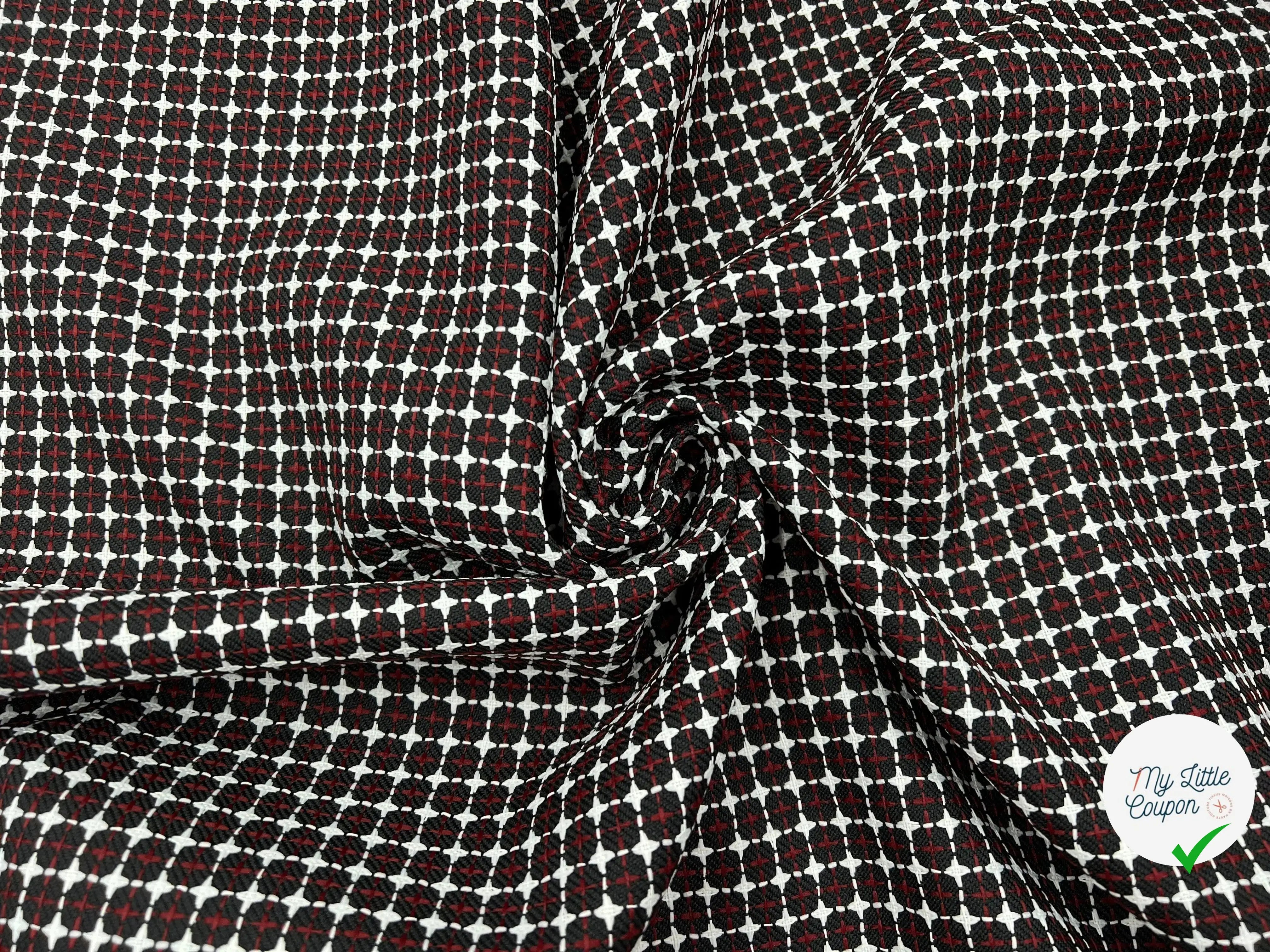 TWEED TAILLEUR NID D'ABEILLES ROYALES - My Little Coupon - tissu - coudre