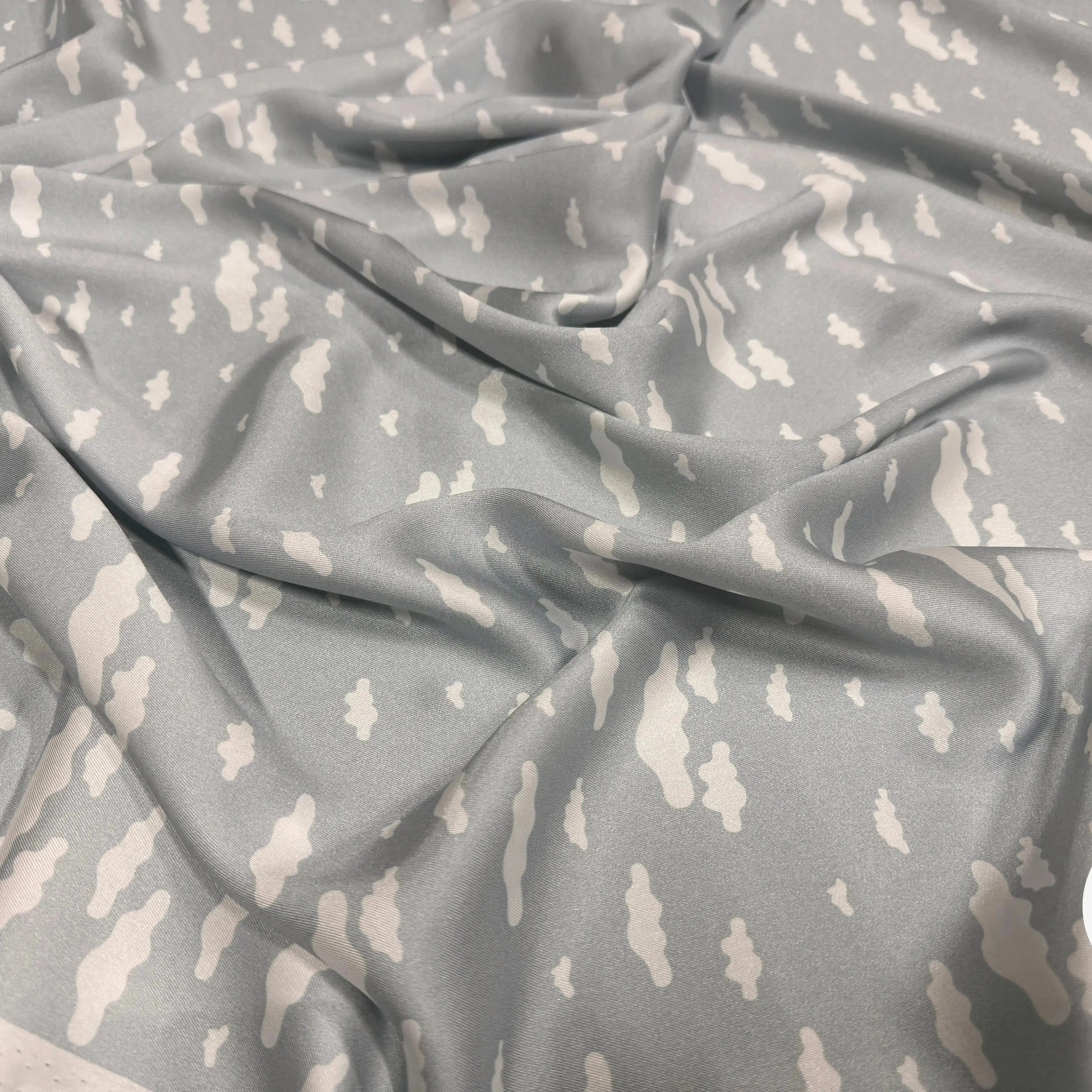 TWILL POLYESTER NUAGES GRIS CLAIR - My Little Coupon