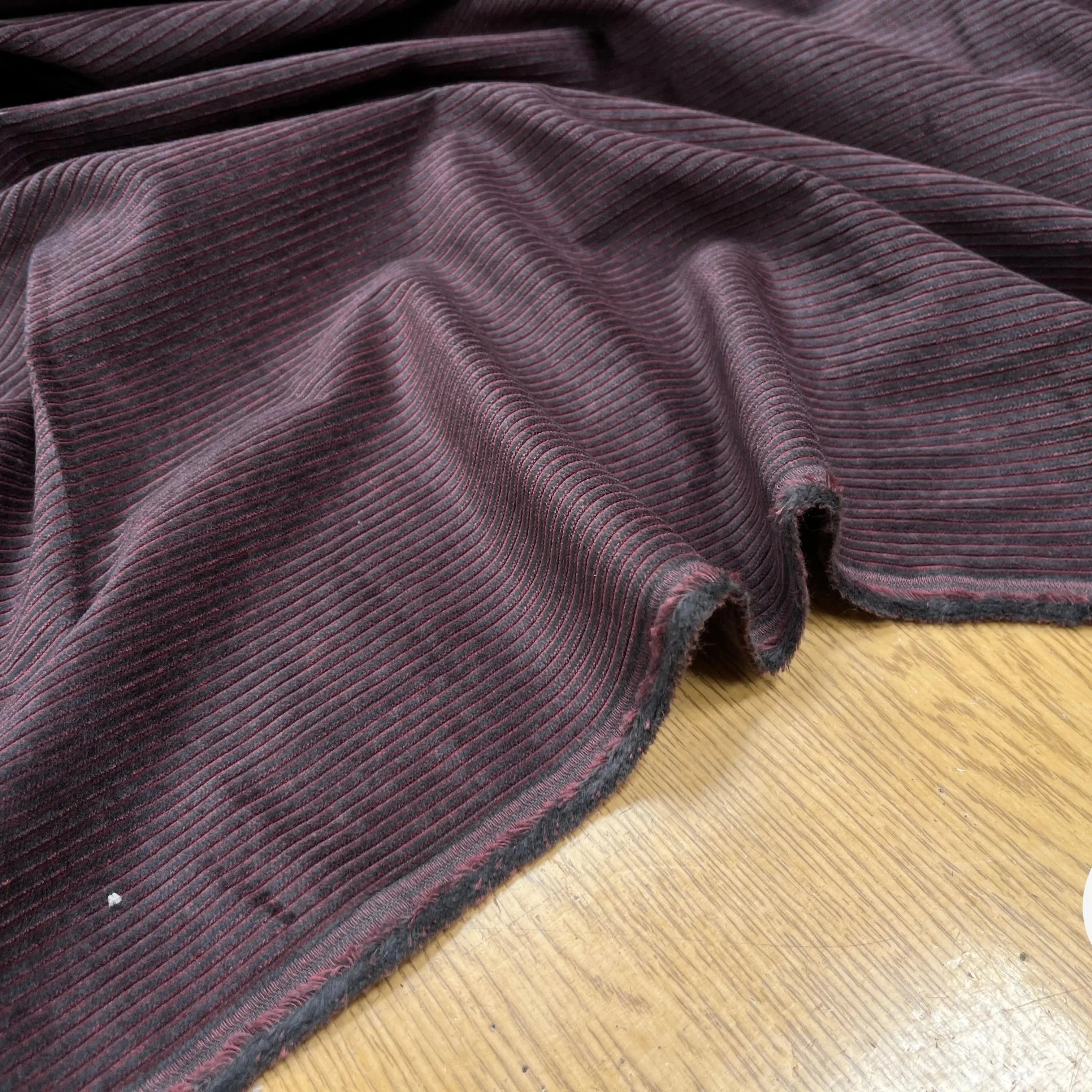 VELOURS 300 RAIES BORDEAUX COTON - My Little Coupon