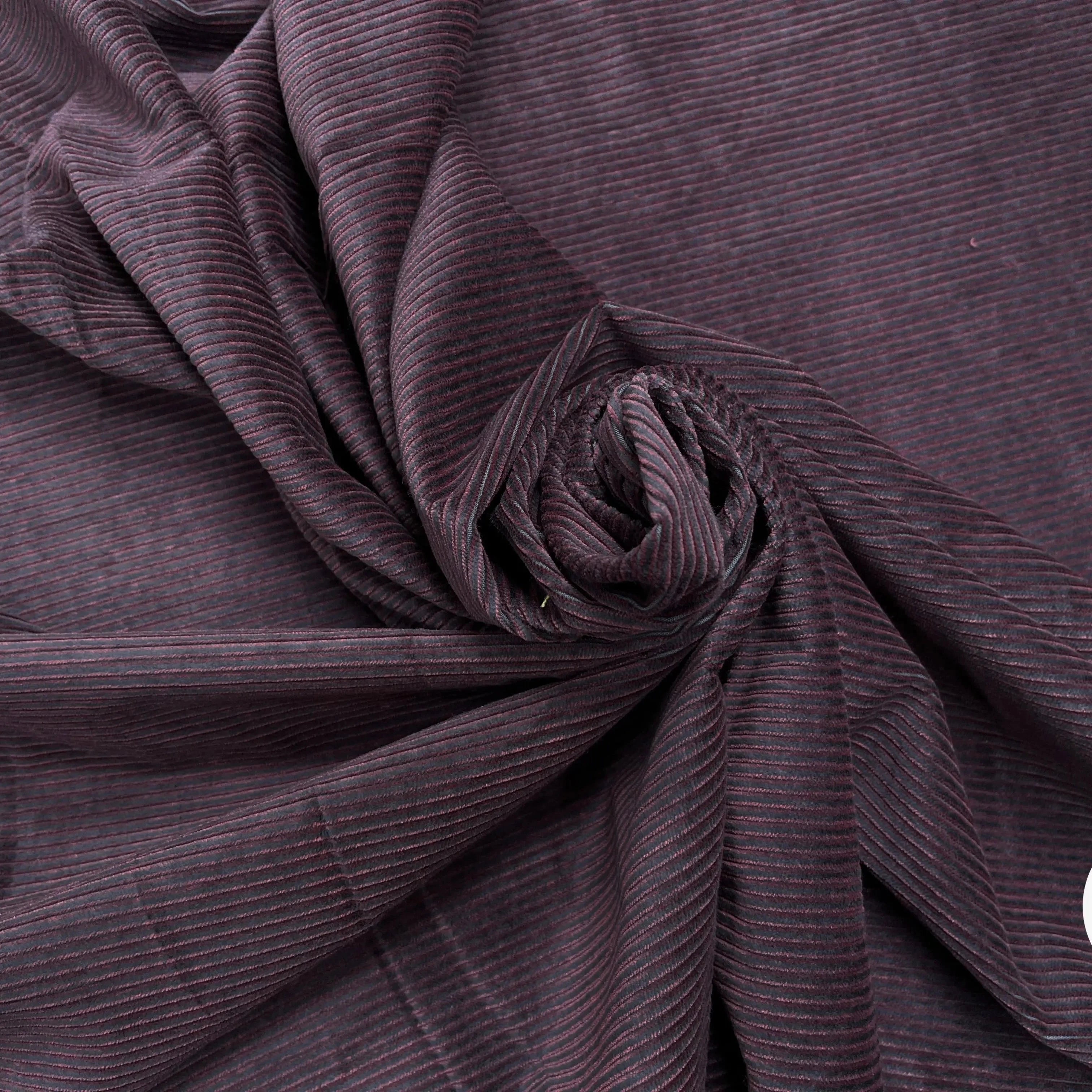 VELOURS 300 RAIES BORDEAUX COTON - My Little Coupon