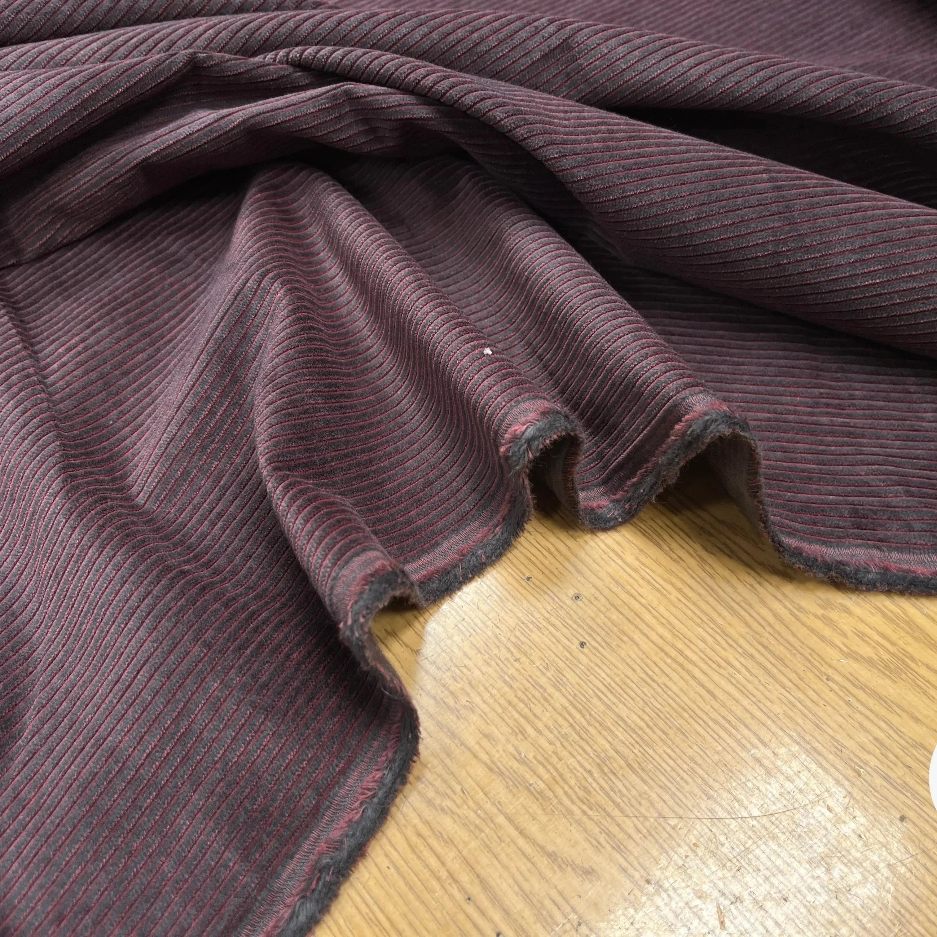 VELOURS 300 RAIES BORDEAUX COTON - My Little Coupon
