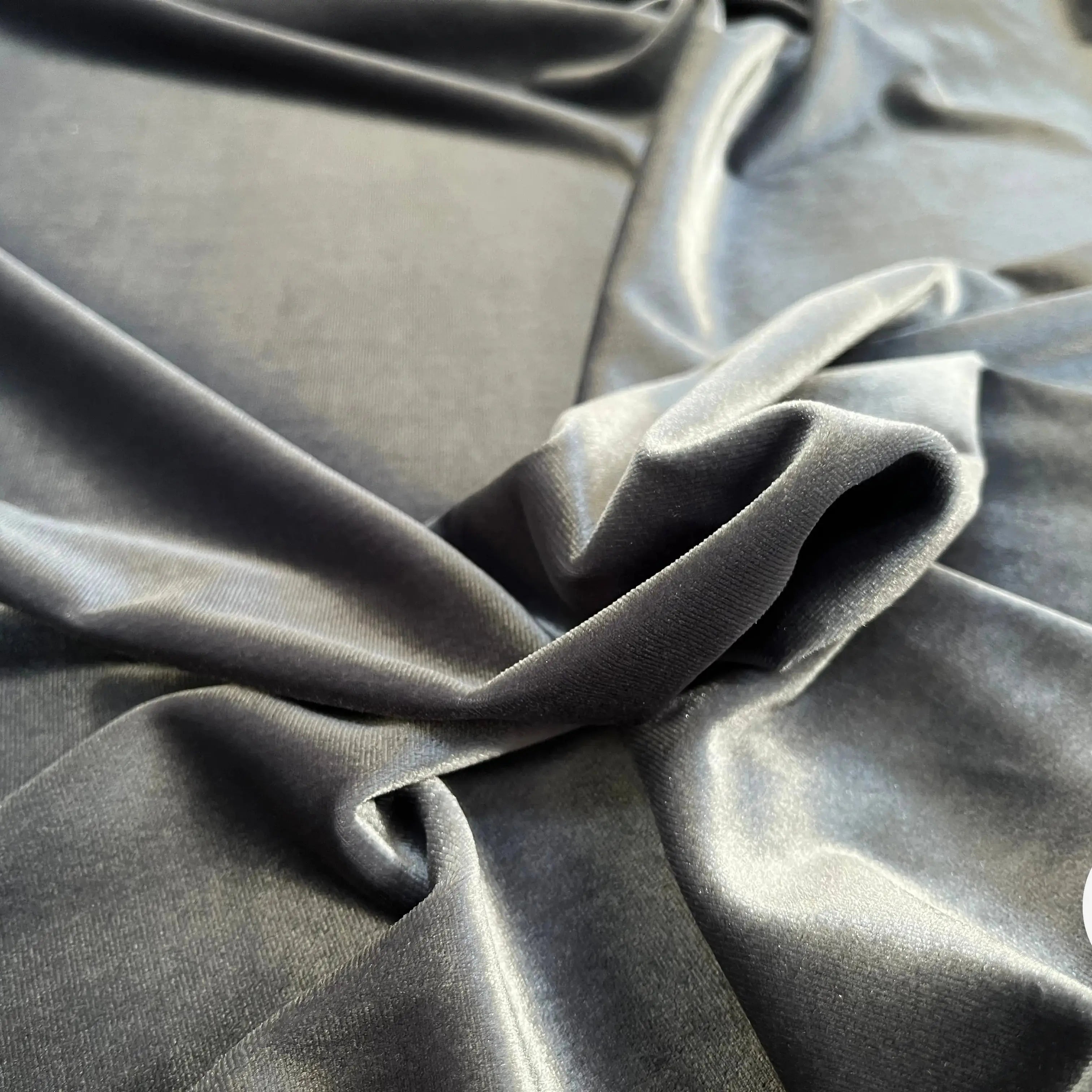 VELOURS CARVICO MAILLE STRETCH GRIS ARGENT - My Little Coupon