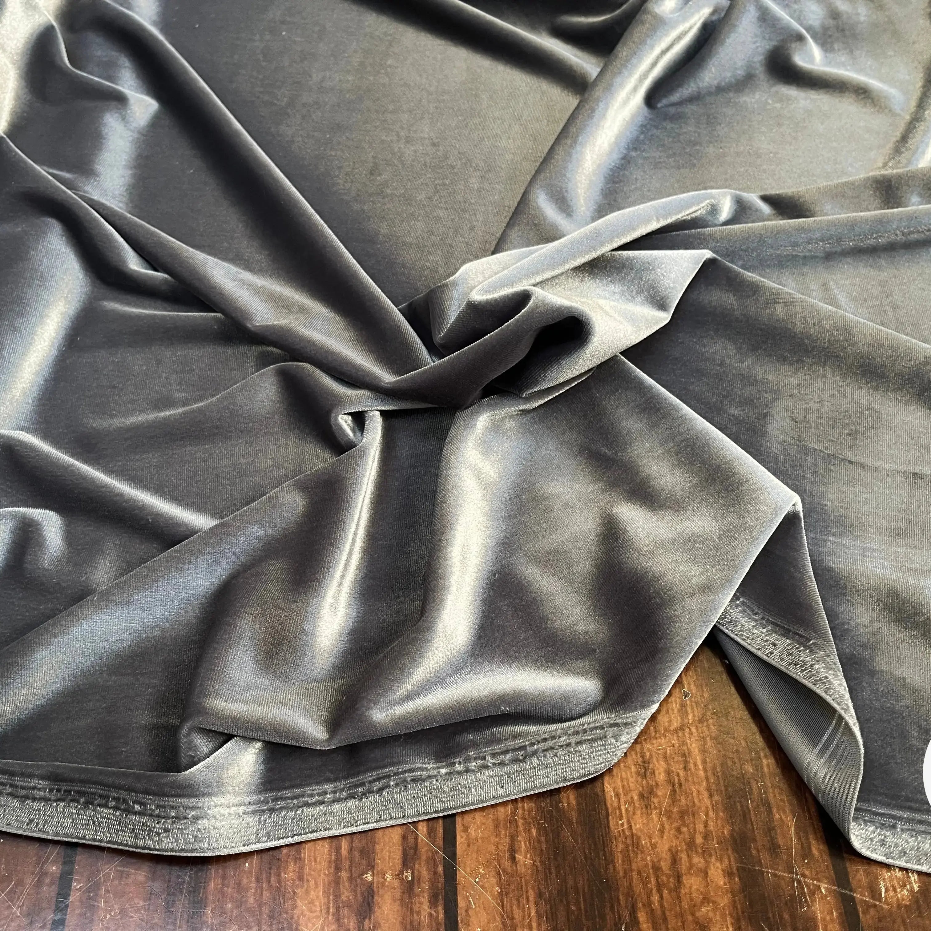 VELOURS CARVICO MAILLE STRETCH GRIS ARGENT - My Little Coupon