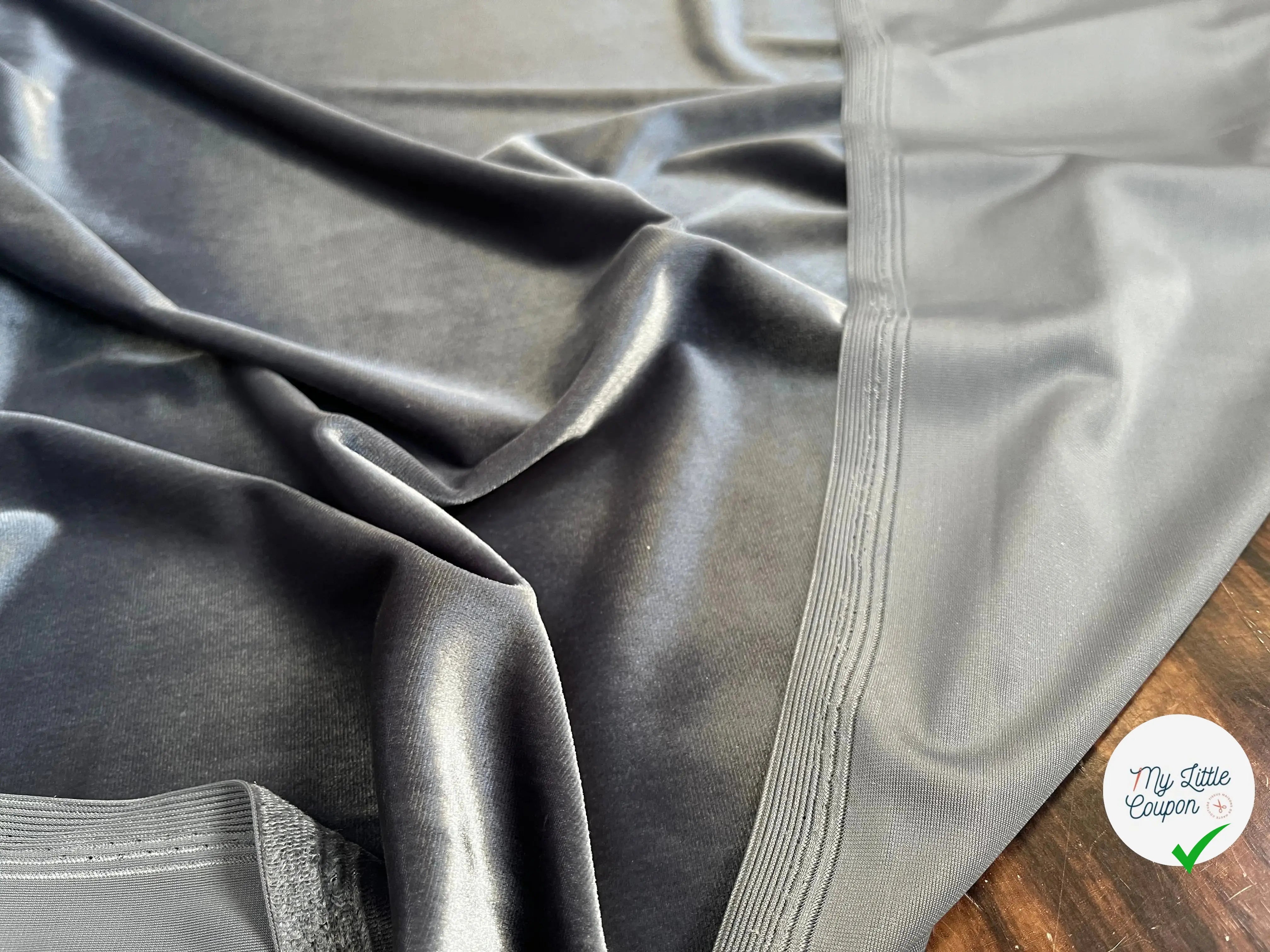 VELOURS CARVICO MAILLE STRETCH GRIS ARGENT - My Little Coupon